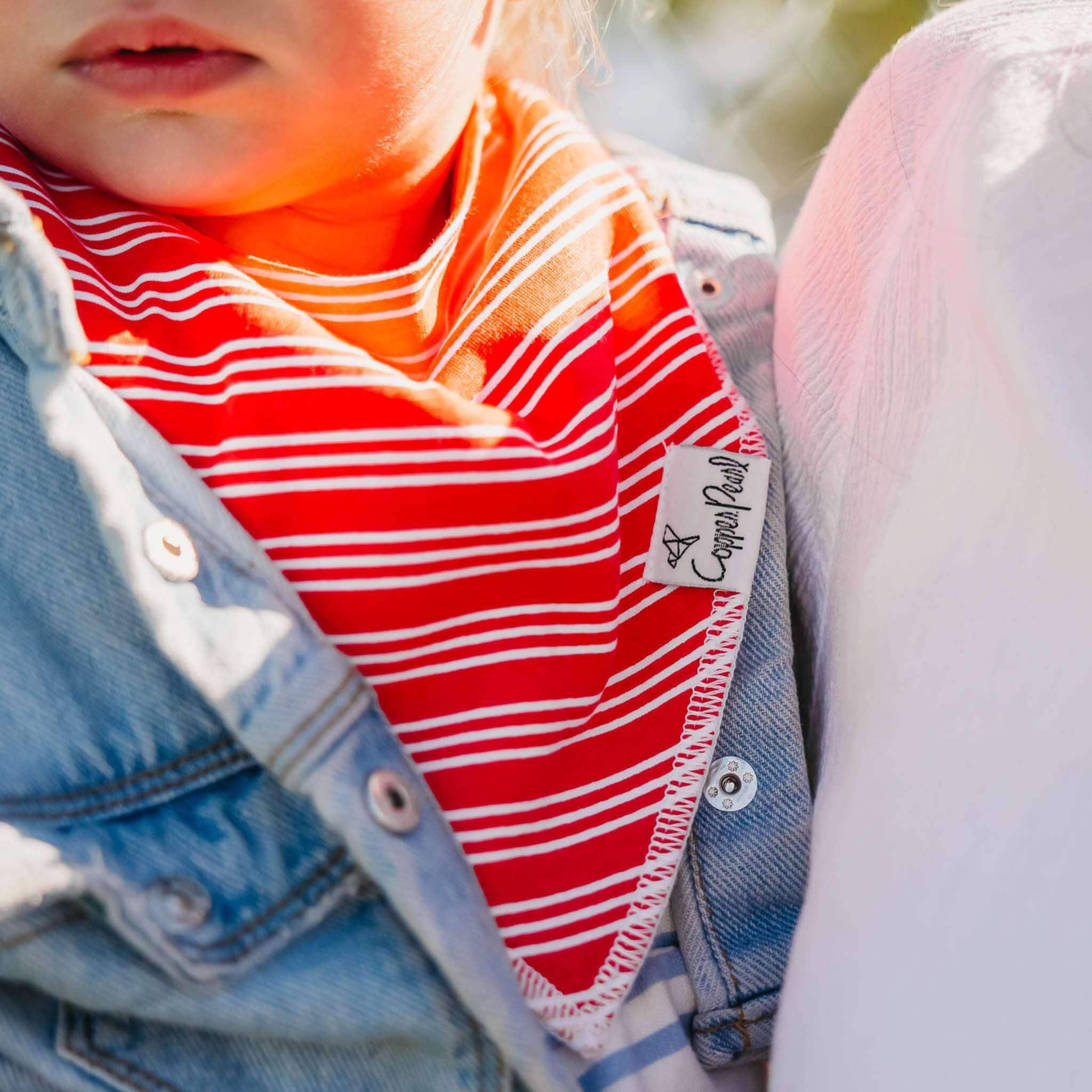 Copper Pearl - 4 Pack Baby Bandana Bibs - Slugger