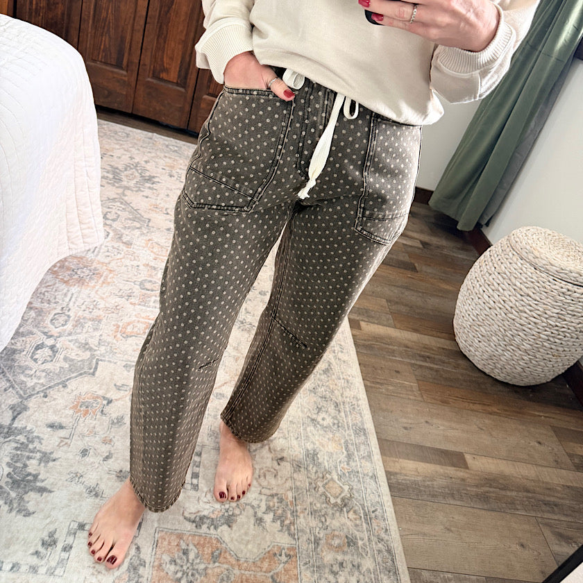 Polka Dot Barrels with Belt