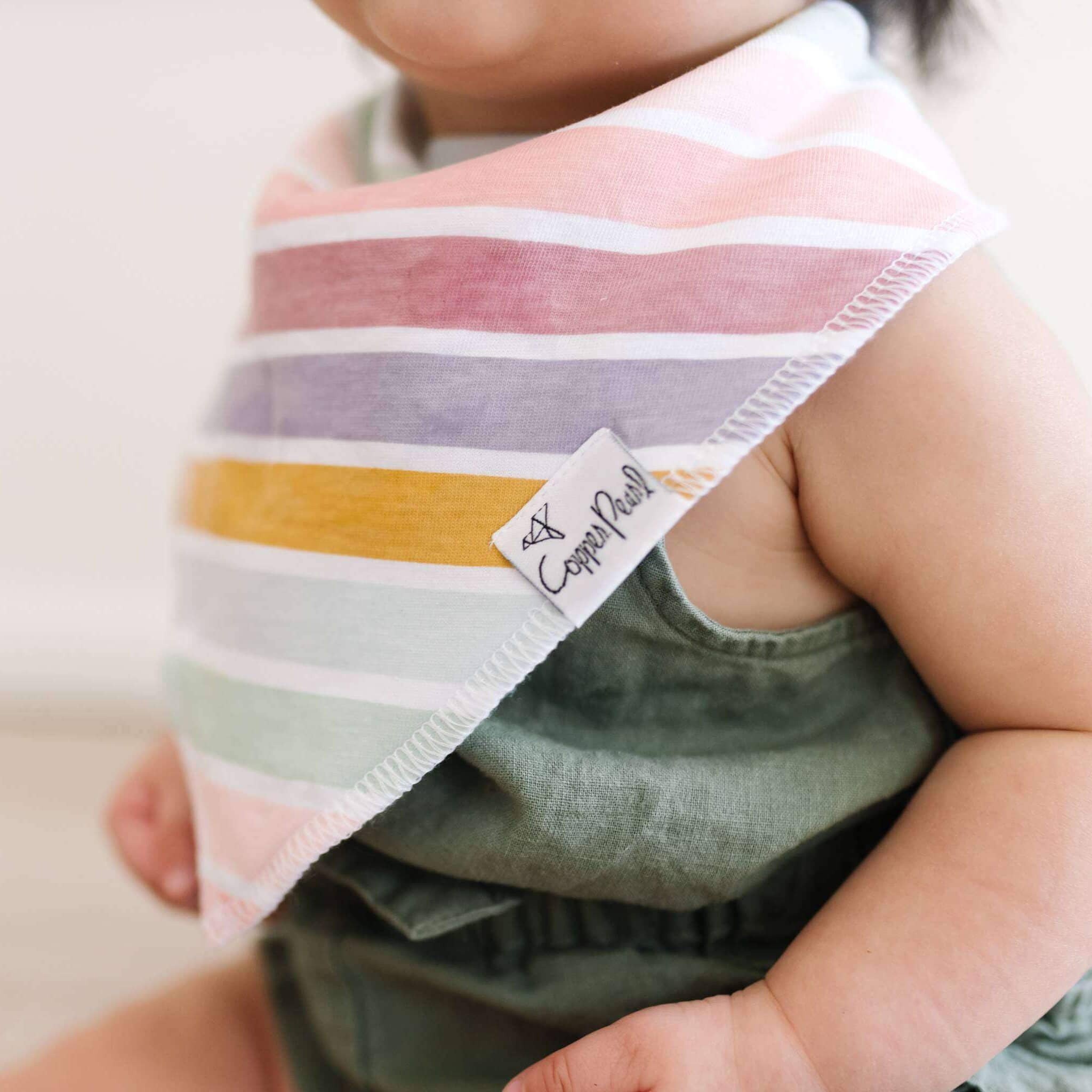 Copper Pearl - 4 Pack Baby Bandana Bibs - Hope