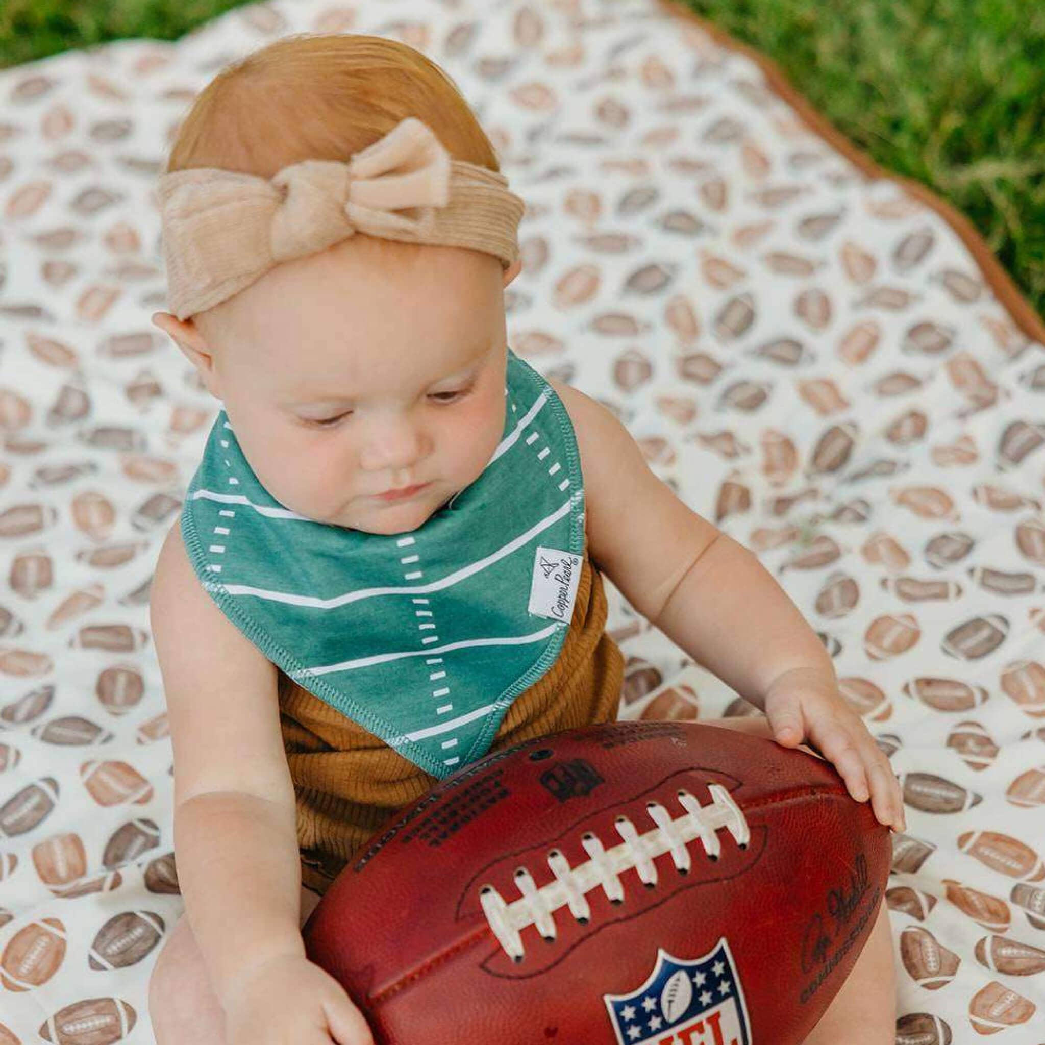 Copper Pearl - 4 Pack Baby Bandana Bibs - Blitz