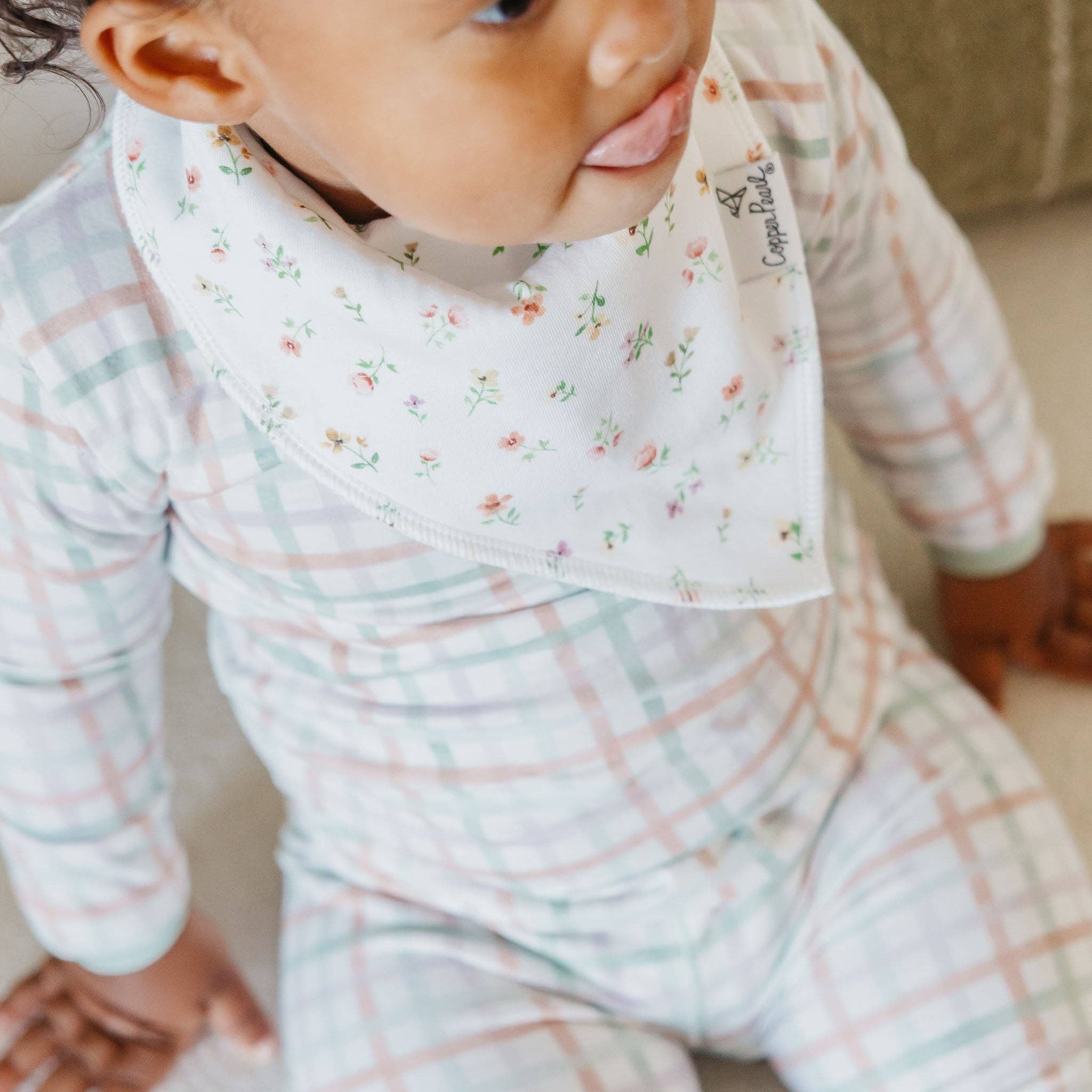 Copper Pearl - 4 Pack Baby Bandana Bibs - Natalie