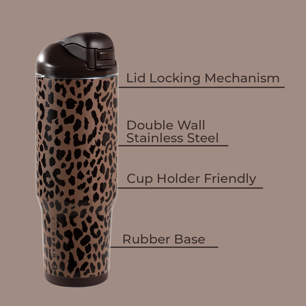 HydroJug - Brown Leopard HydroJug 32oz Ease2o