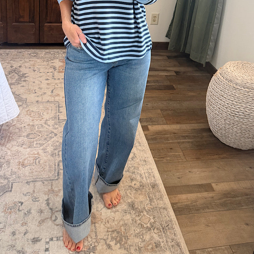 JBD - KIA Full Length Wide Leg Denim 33"
