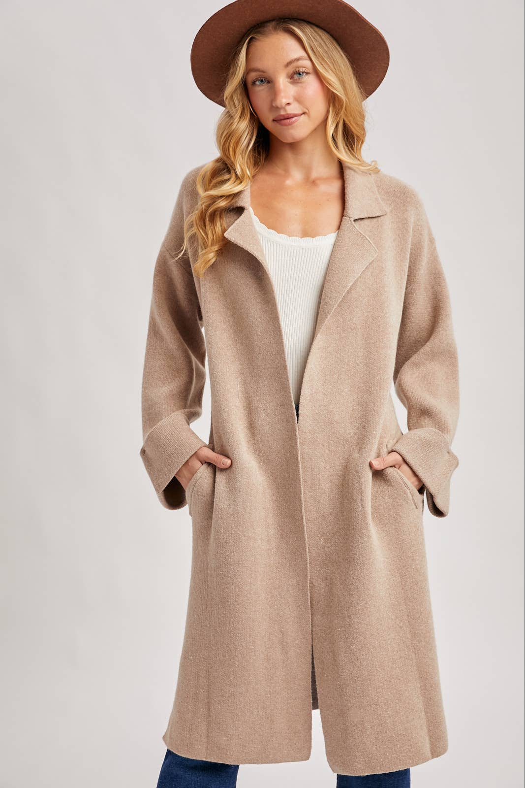 Bluivy - EFFORTLESS KNITTED TRENCH COAT