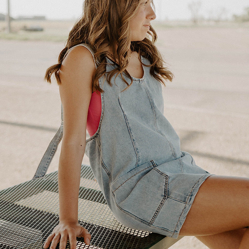 Denim Overall Dress