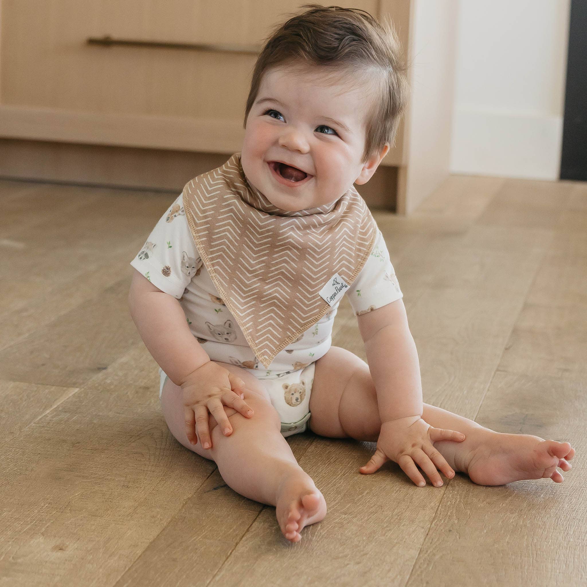 Copper Pearl - 4 Pack Baby Bandana Bibs - Wilder