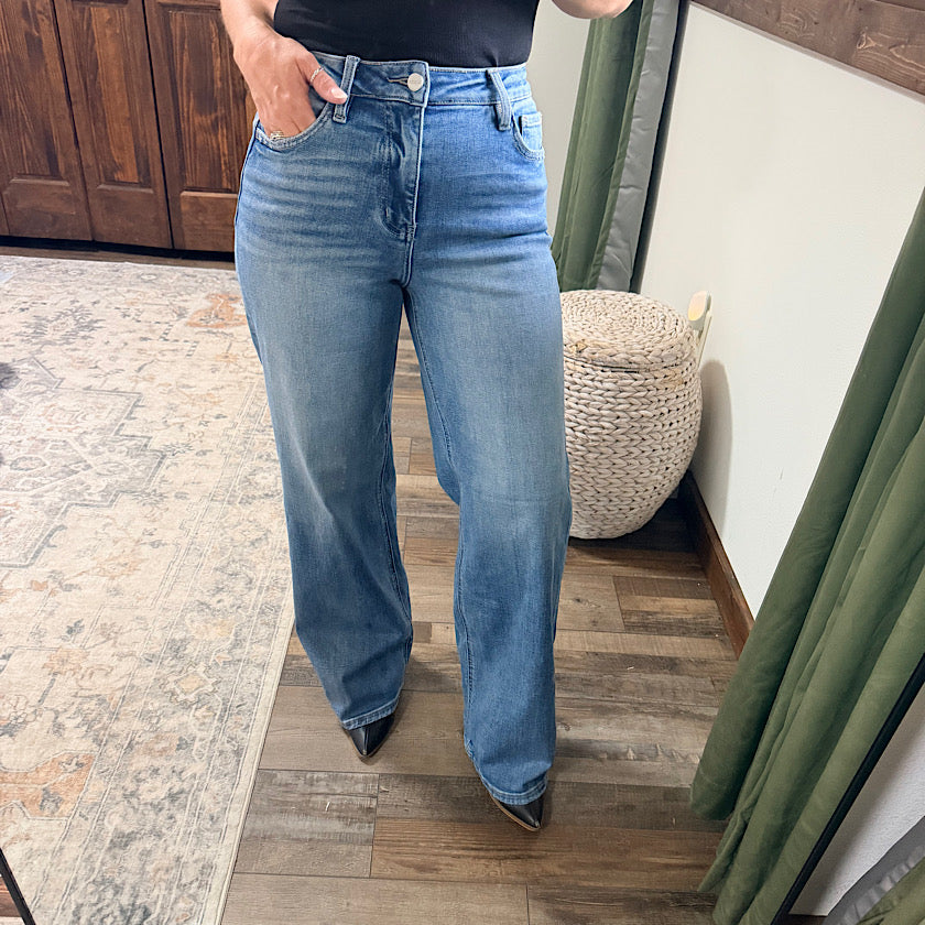 Risen Riley HR Wide Leg Jeans 32"