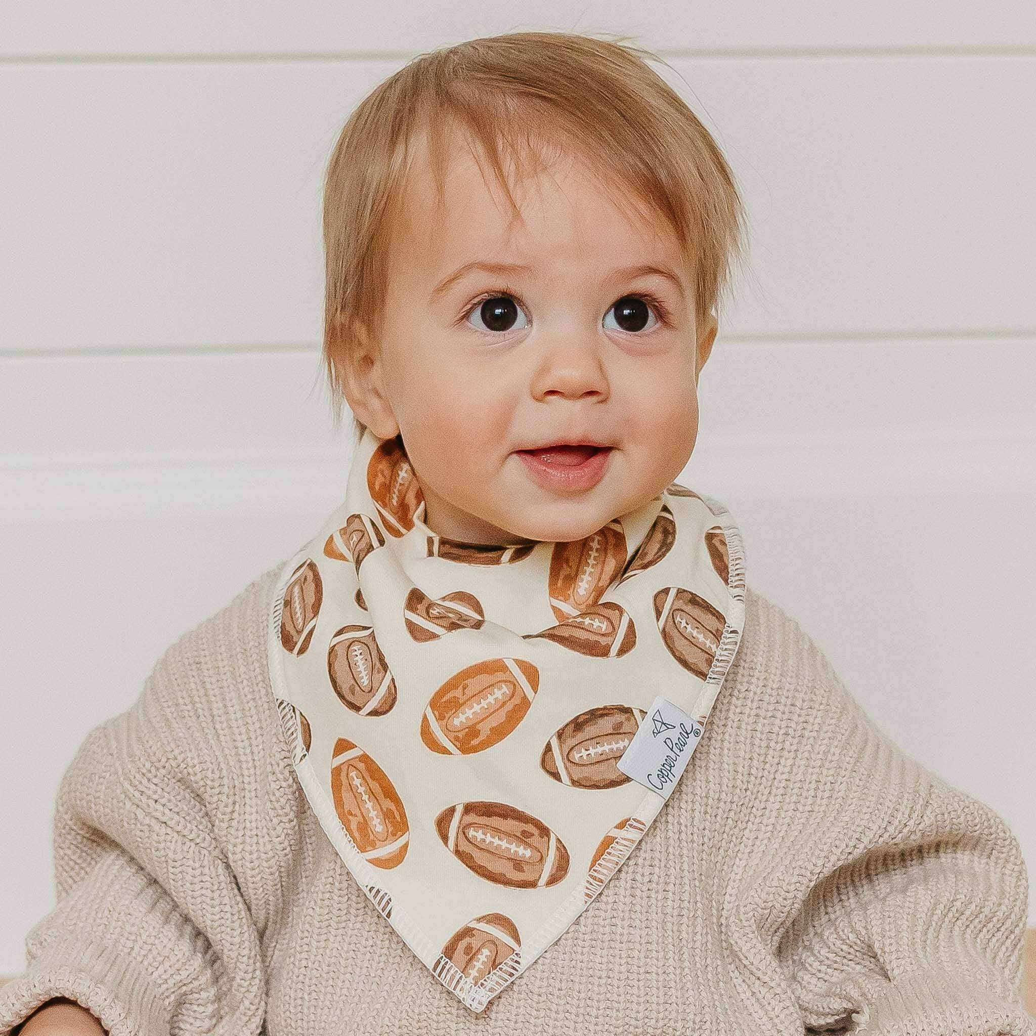 Copper Pearl - 4 Pack Baby Bandana Bibs - Blitz