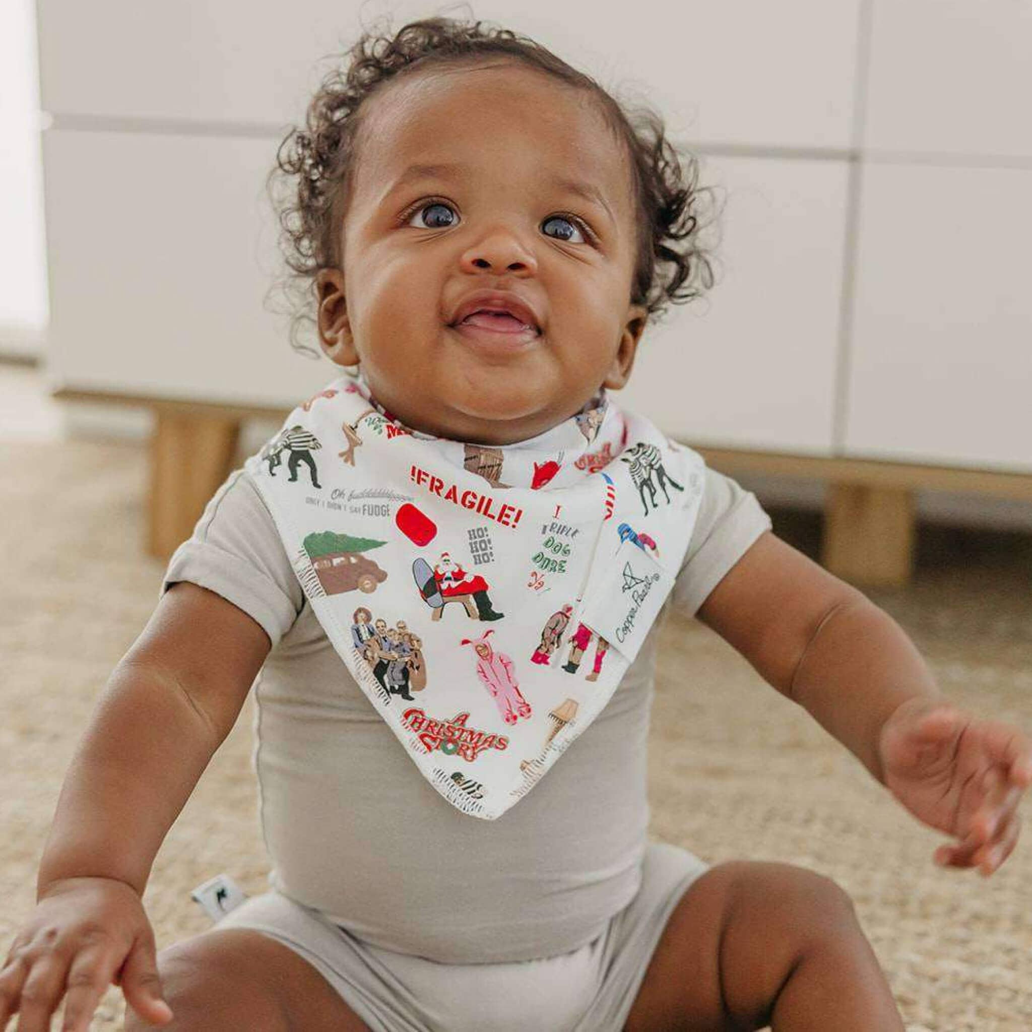Copper Pearl - 4 Pack Baby Bandana Bibs - Christmas Classics