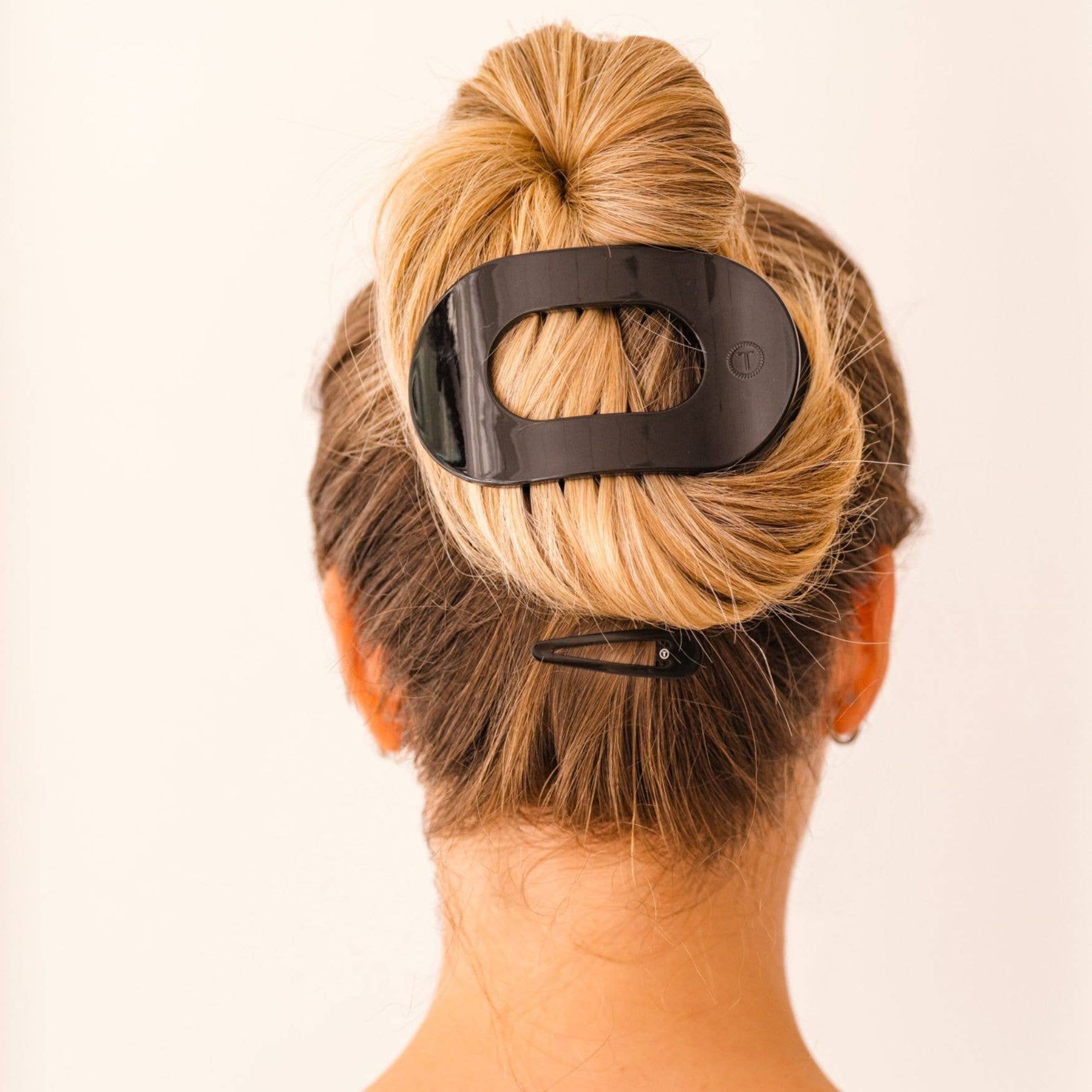 TELETIES - Snap Clip | Jet Black | 6 Count