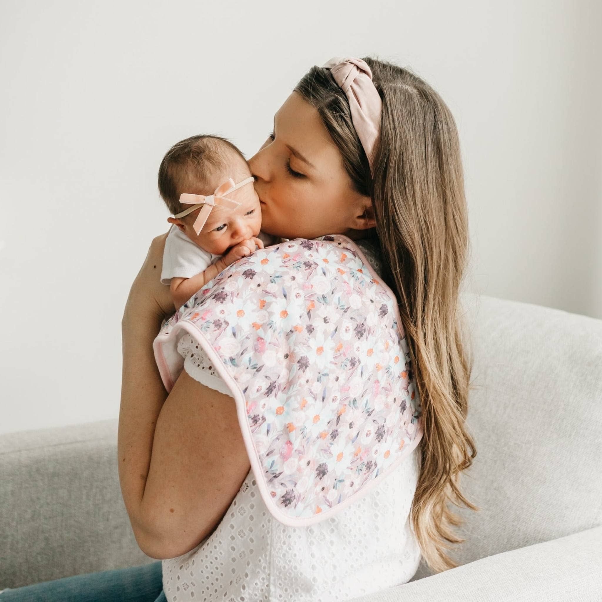 Copper Pearl - 3 Pack Premium Burp Cloths - Bloom