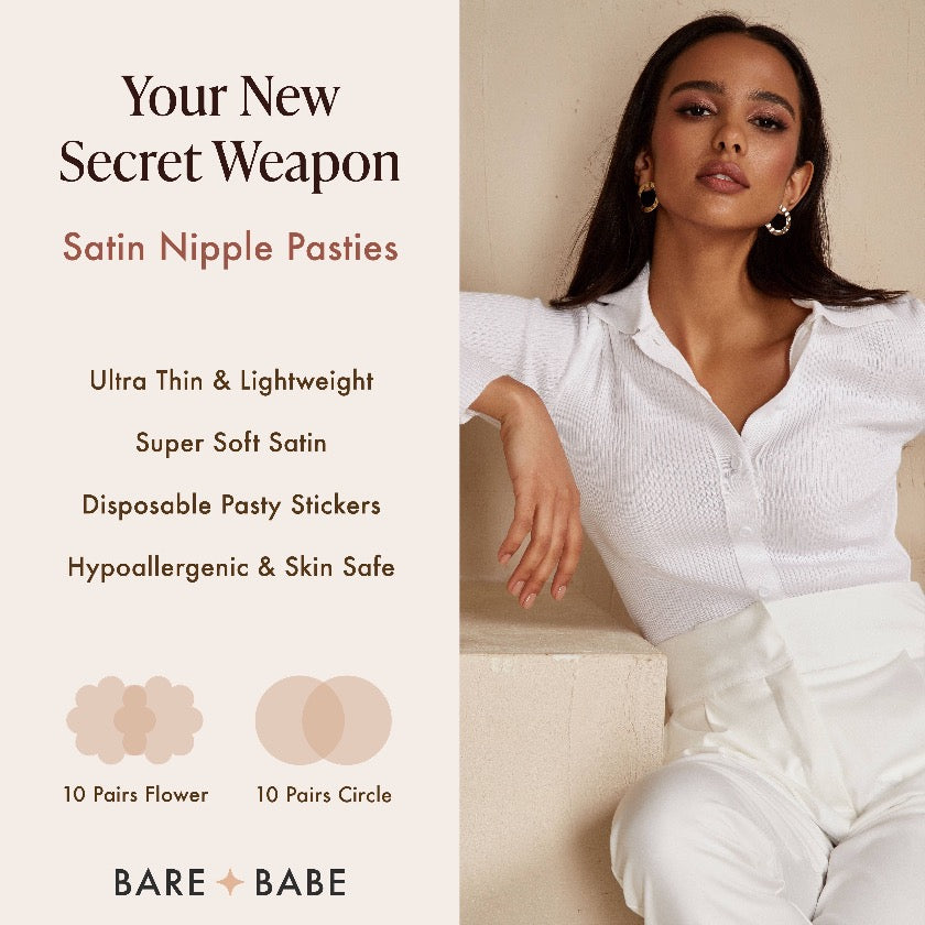 Bare Babe - Disposable Satin Nipple Pasties