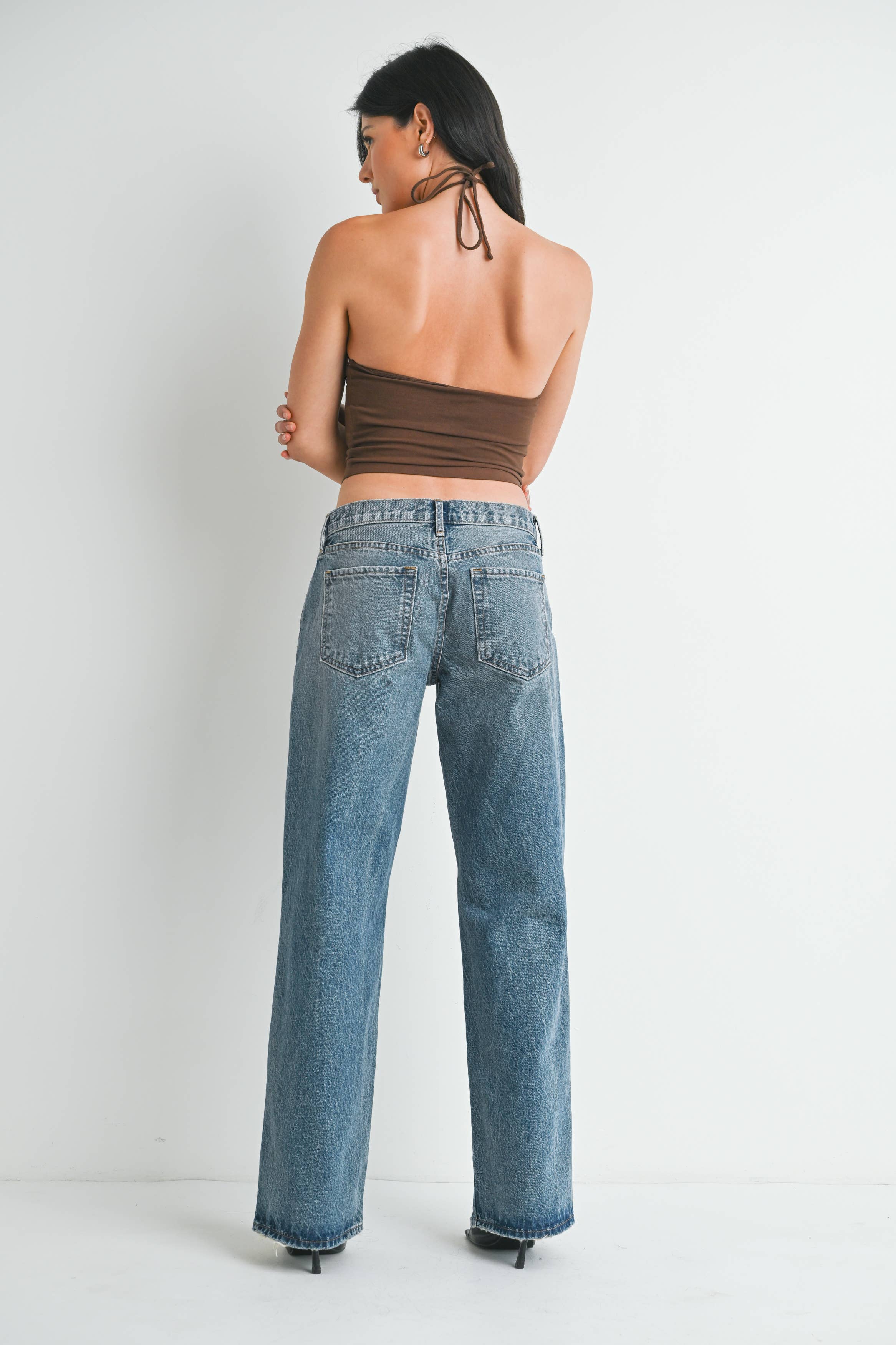 JUST BLACK DENIM -Low Rise Baggy Slouch