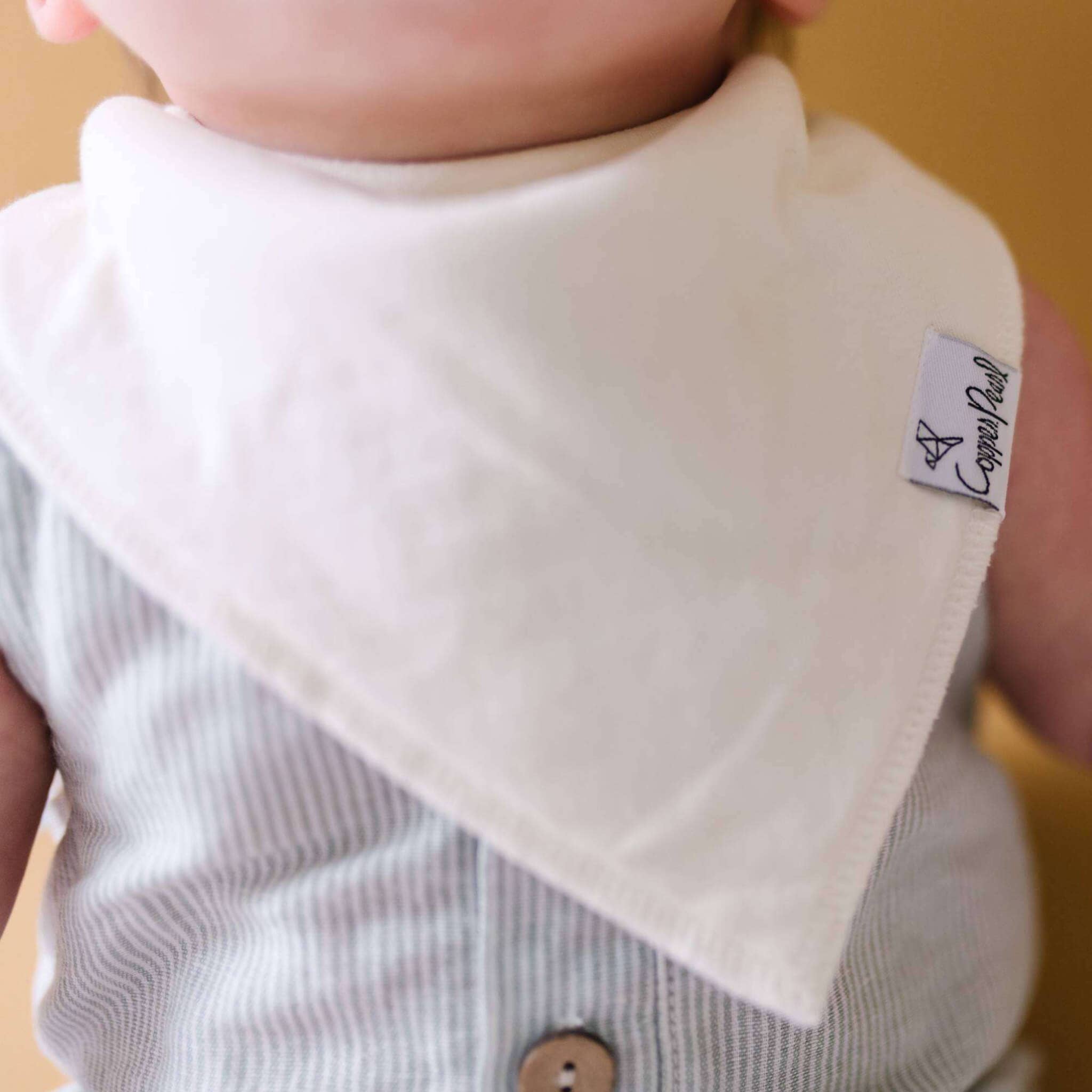 Copper Pearl - 4 Pack Baby Bandana Bibs - Stone
