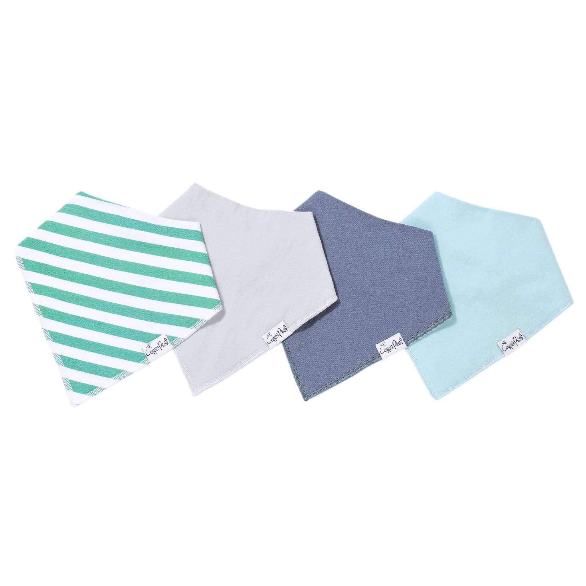 Copper Pearl - 4 Pack Baby Bandana Bibs - Oxford