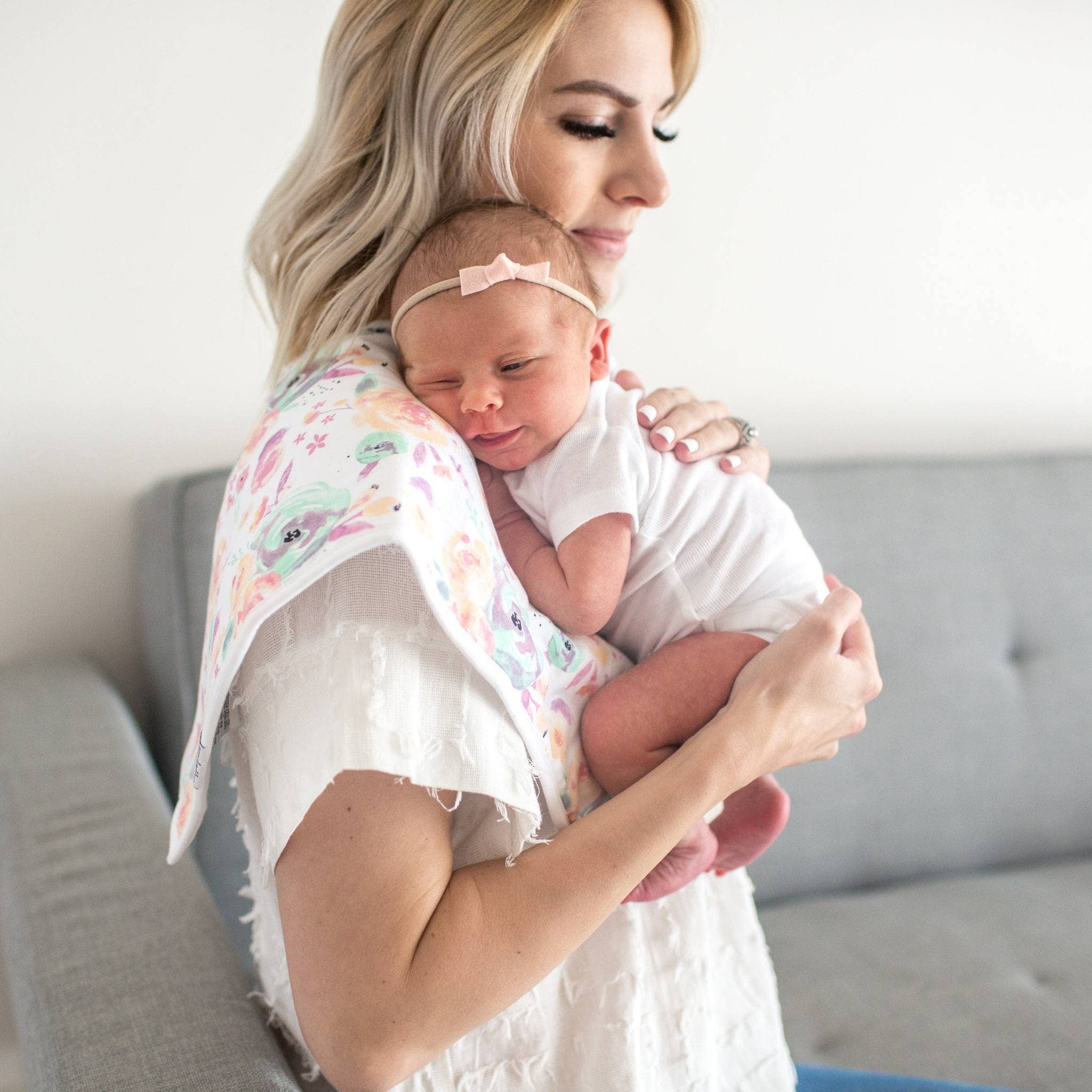 Copper Pearl - 3 Pack Premium Burp Cloths - Bloom