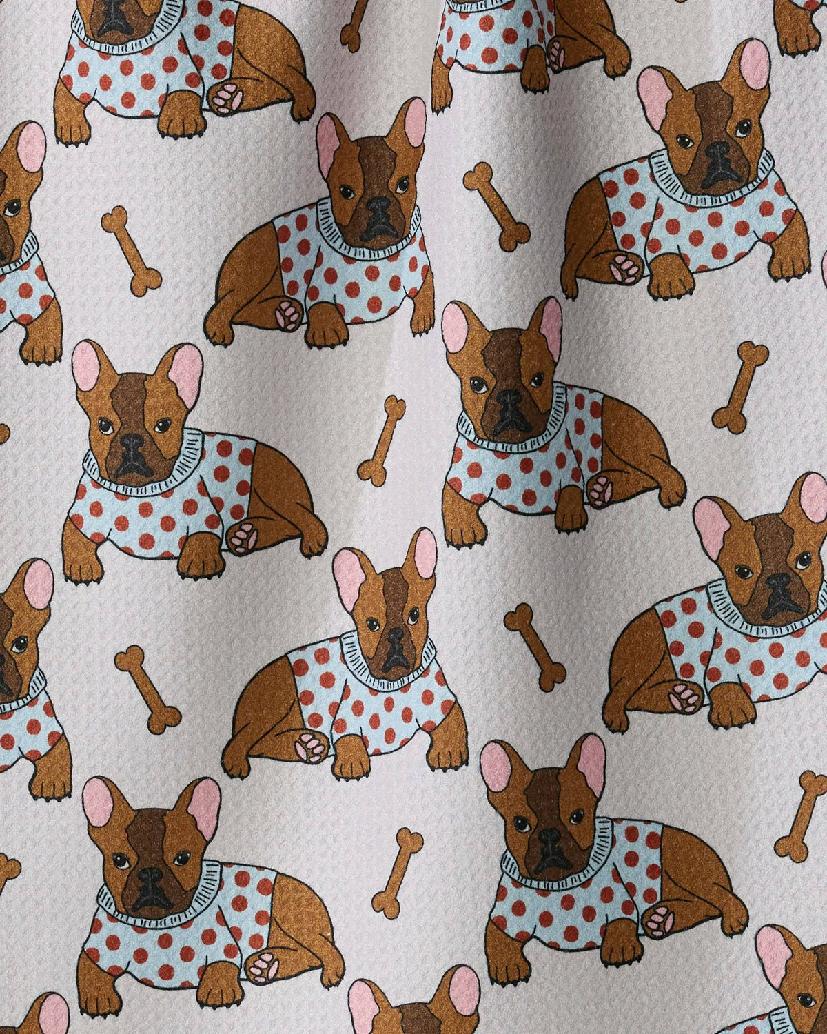 Geometry - Frenchie Fun Tea Towel