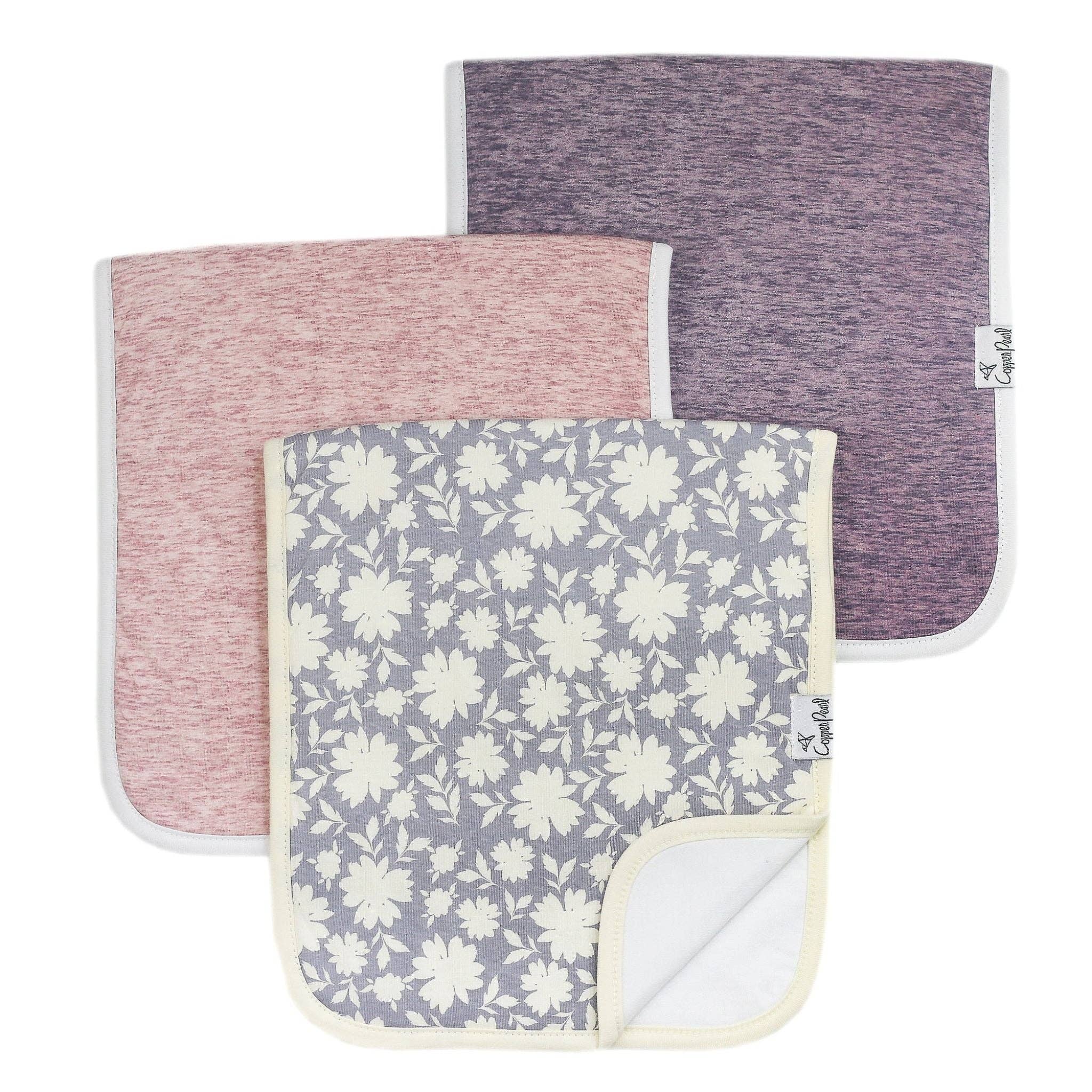 Copper Pearl - 3 Pack Premium Burp Cloths - Lacie