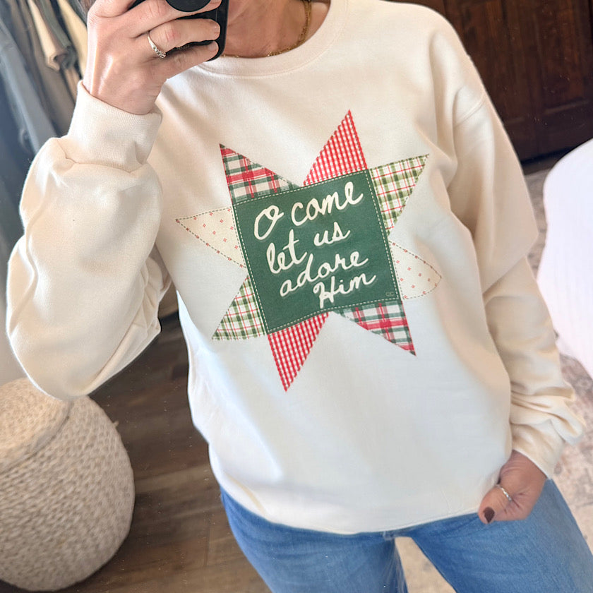 Quilt O Come Let us Sweatshirt