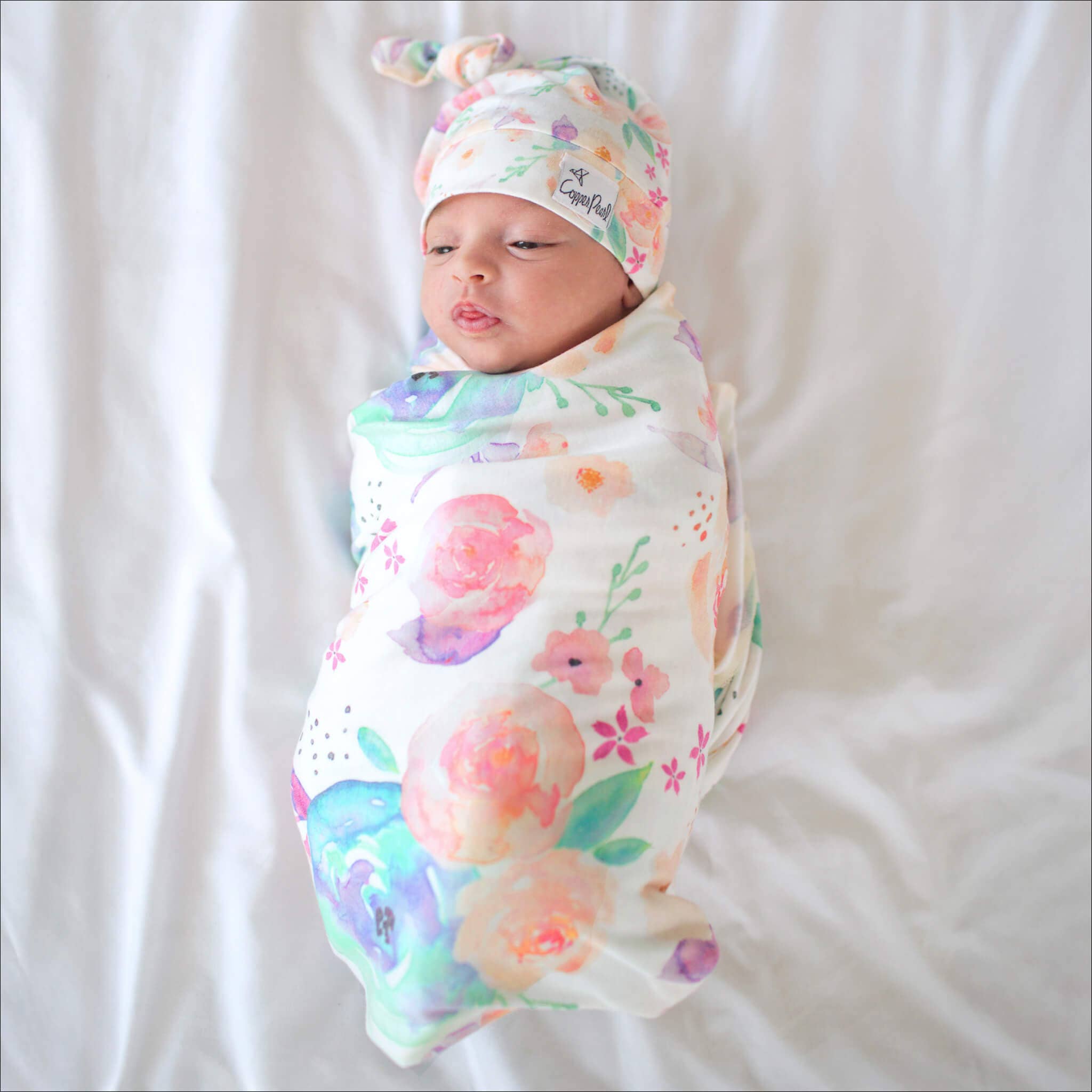 Copper Pearl - Knit Swaddle Blanket - Bloom