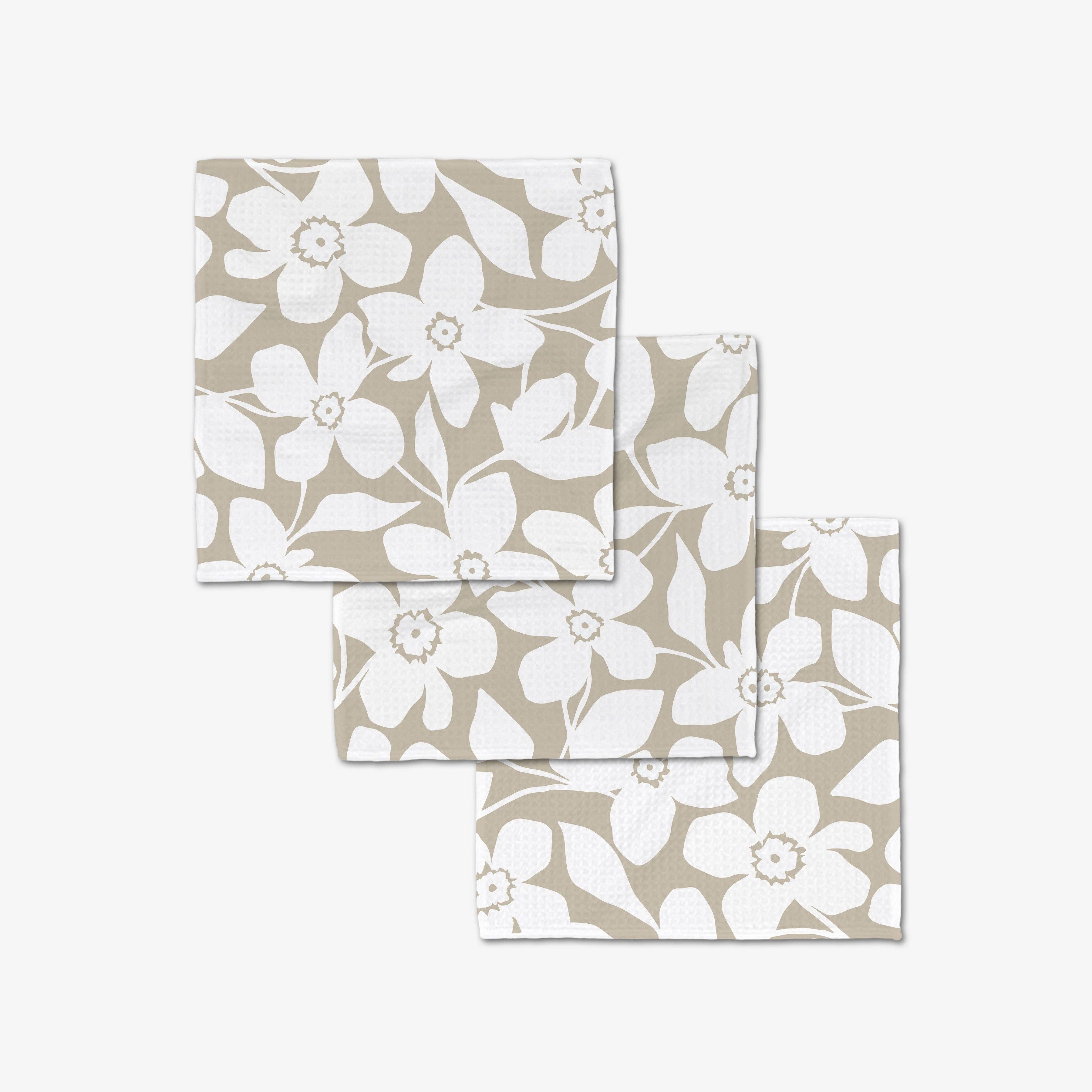 Geometry - Big Tan Flowers
