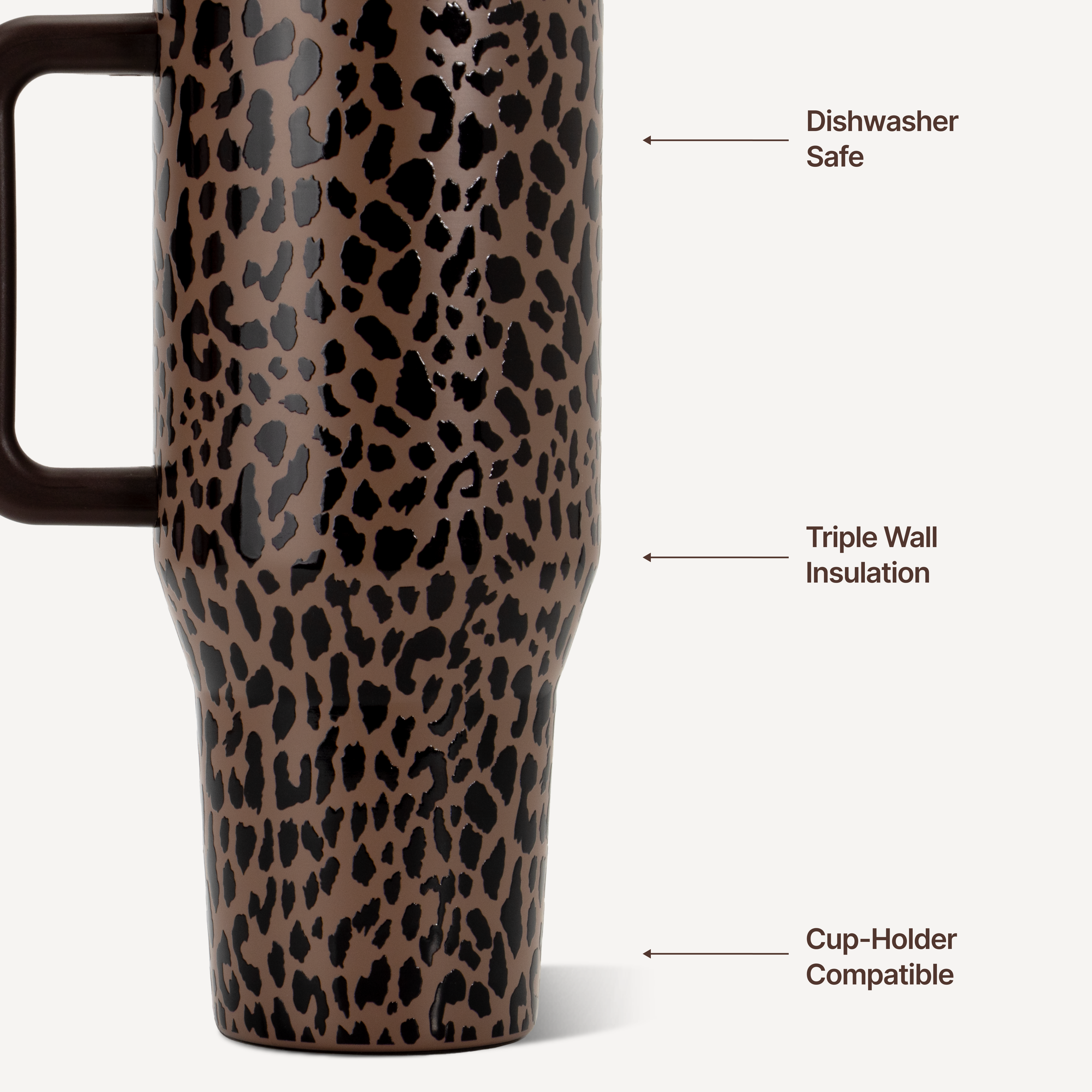HydroJug - Brown Leopard HydroJug 40 oz Traveler Tumbler