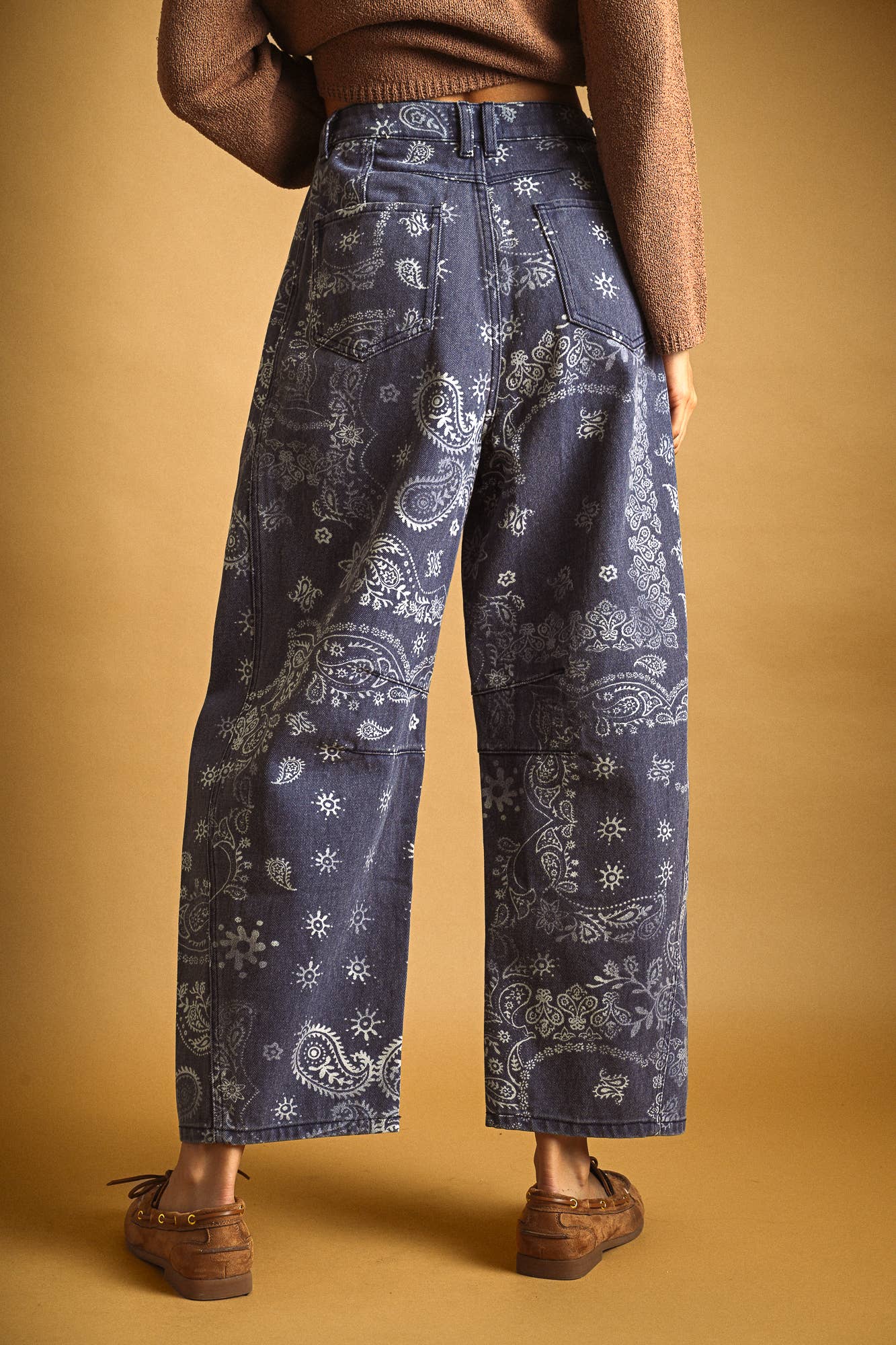 MIOU MUSE - P6317   PAISLEY PRINT WASHED PANTS