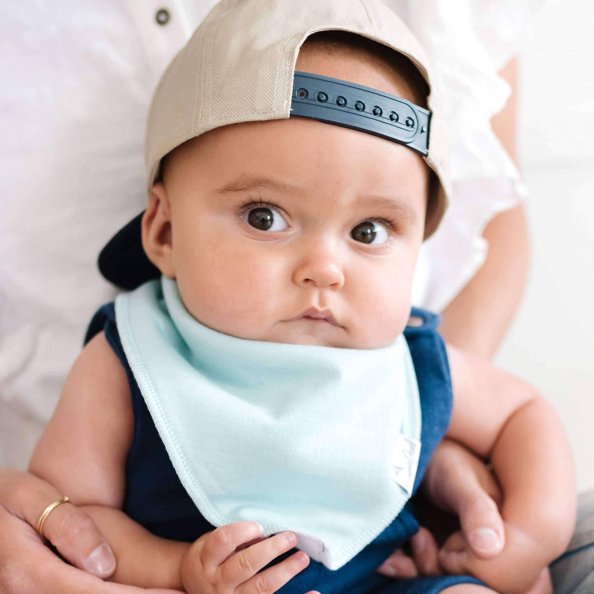 Copper Pearl - 4 Pack Baby Bandana Bibs - Stone