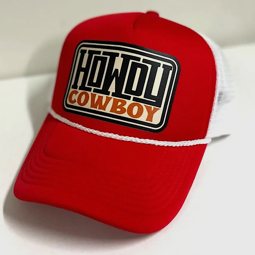 Red Howdy Cowboy Hat