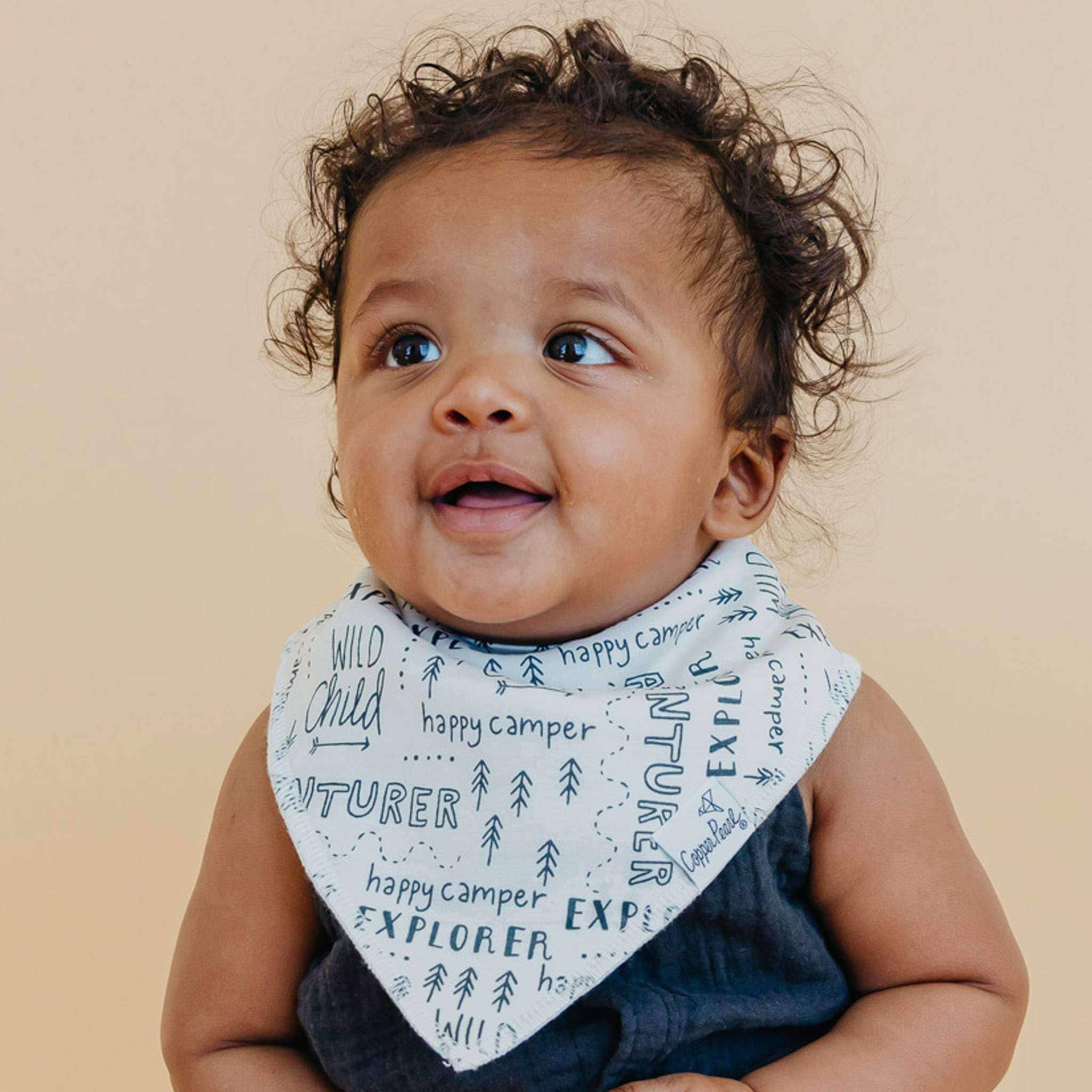 Copper Pearl - 4 Pack Baby Bandana Bibs - Bridger