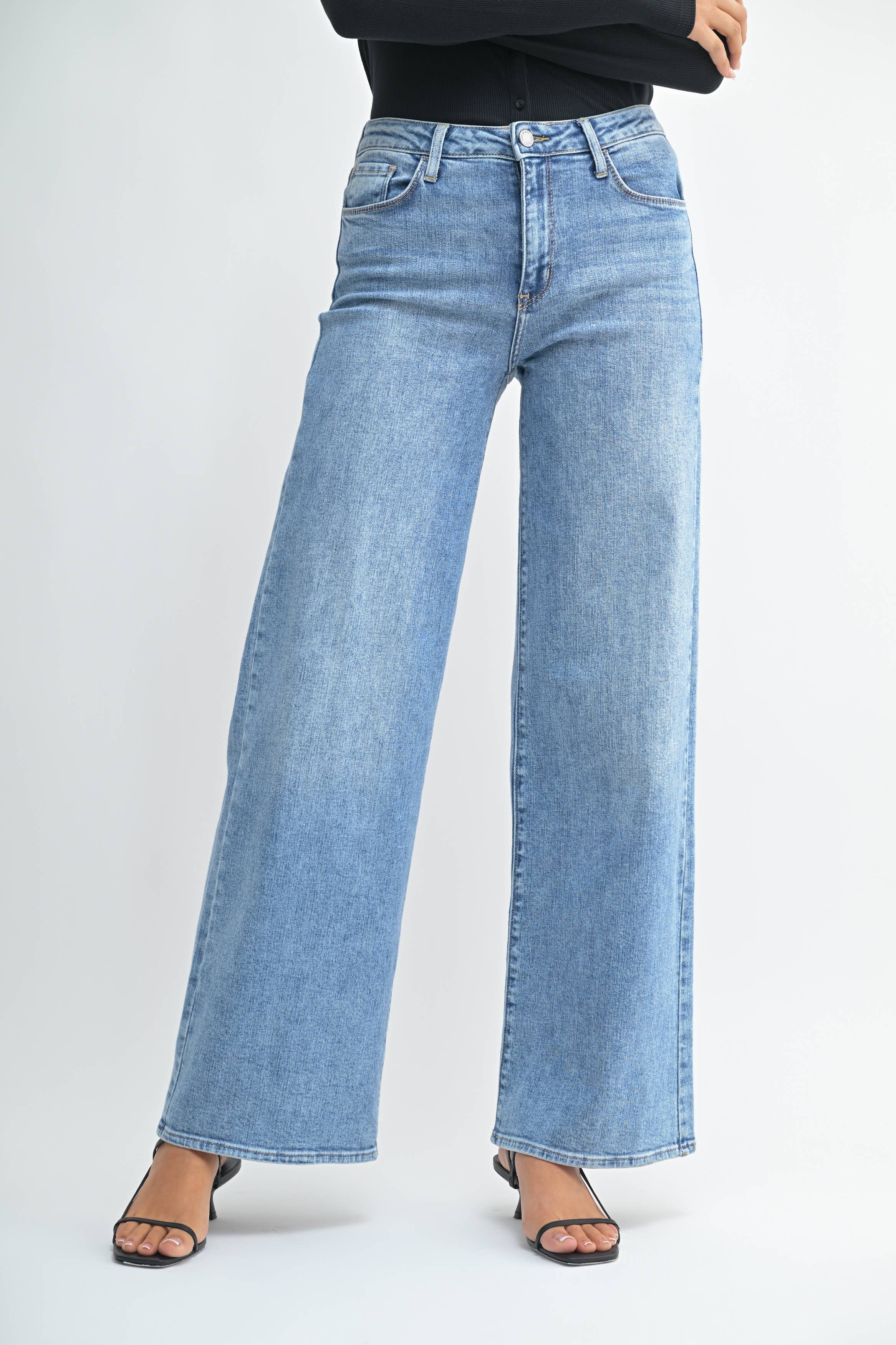 JUST BLACK DENIM Pippa Stretchy Wide Leg 32"