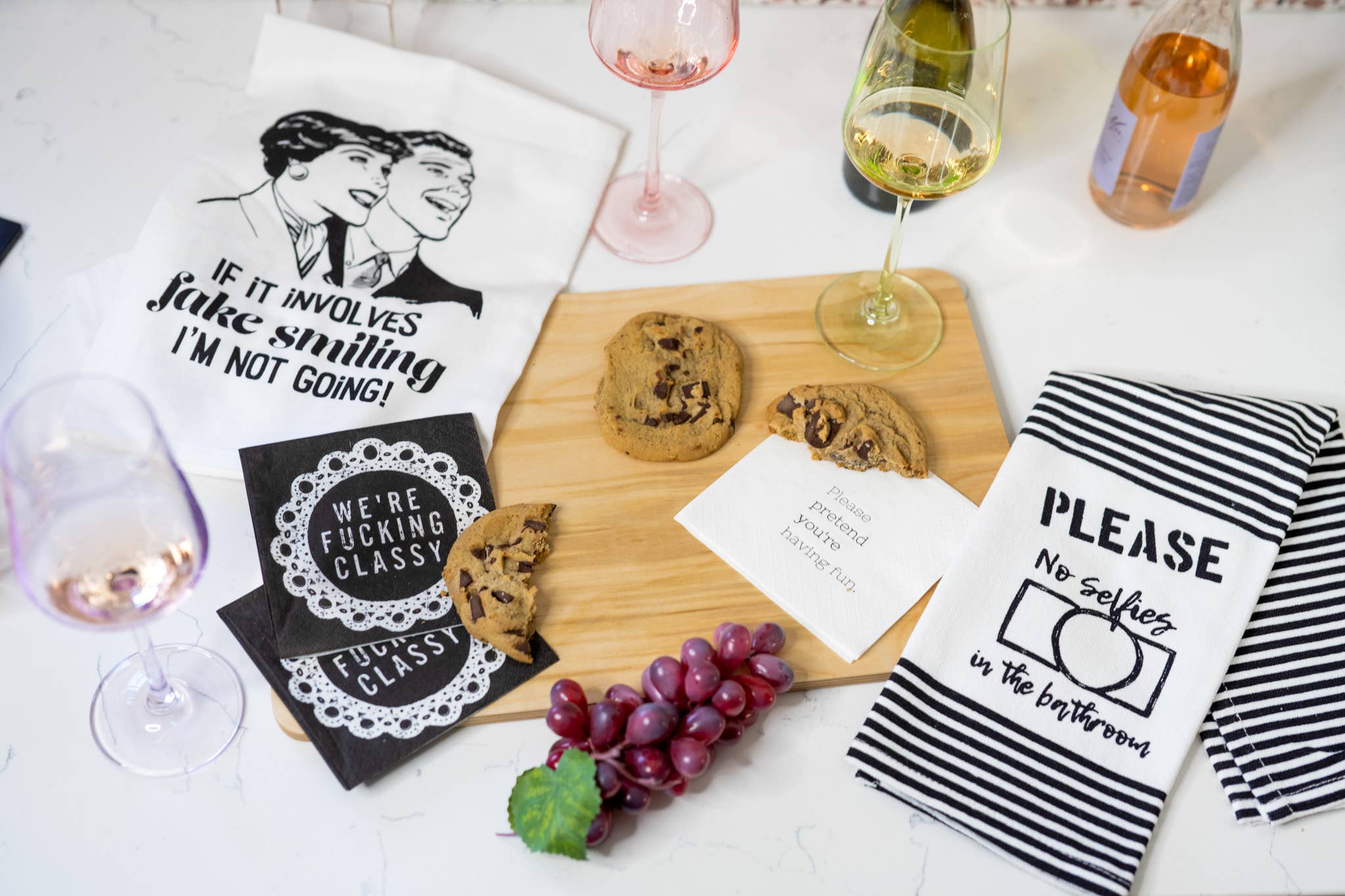 Twisted Wares - If It Involves Fake Smiling | Funny Kitchen Towels