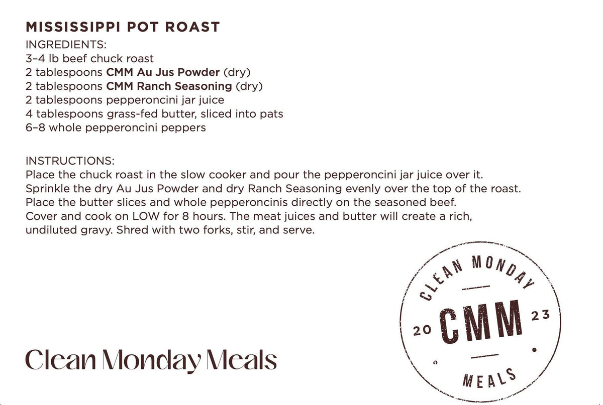 Clean Monday Meals - Clean Au Jus