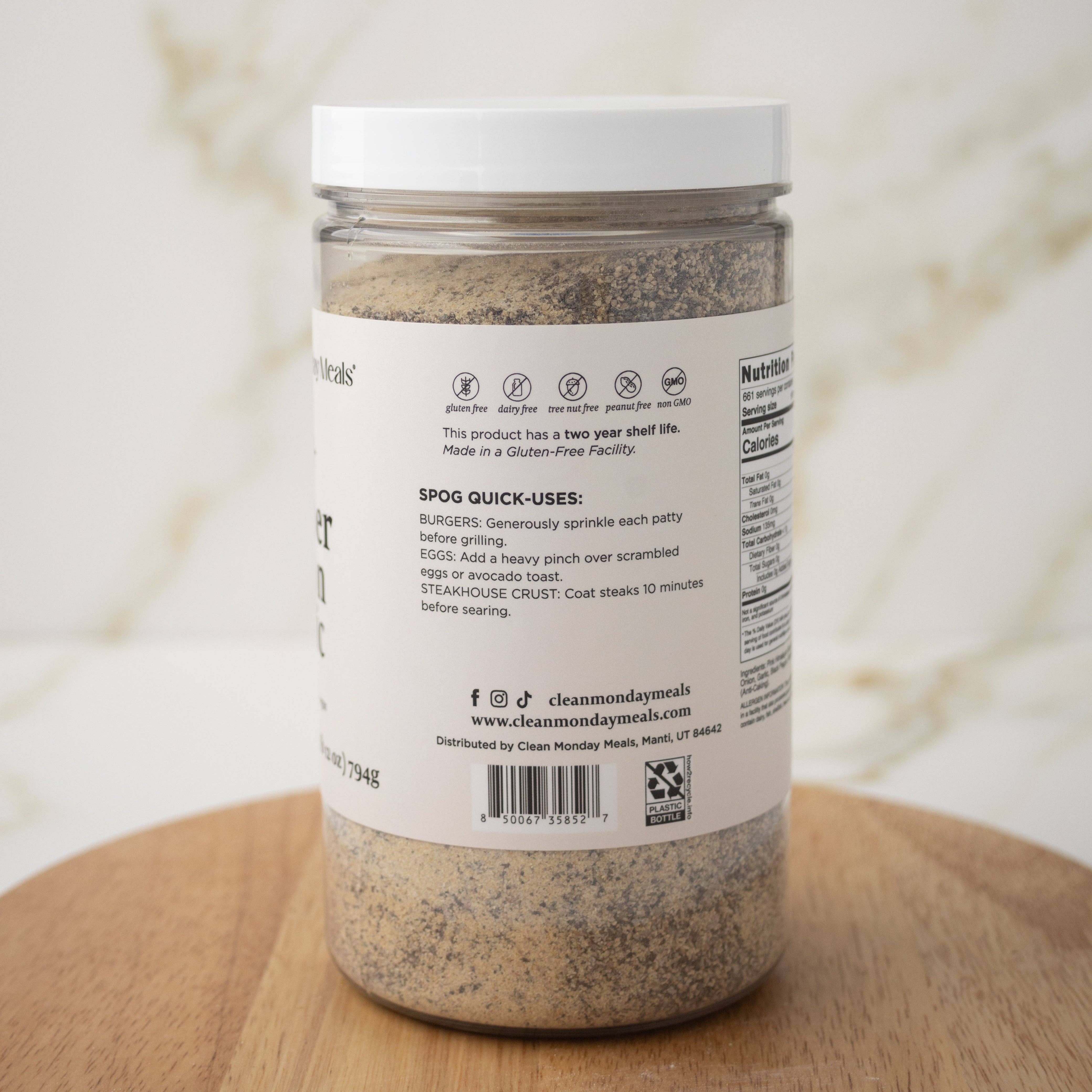 Clean Monday Meals - Salt+, Pepper, Onion, Garlic (SPOG) Seasoning