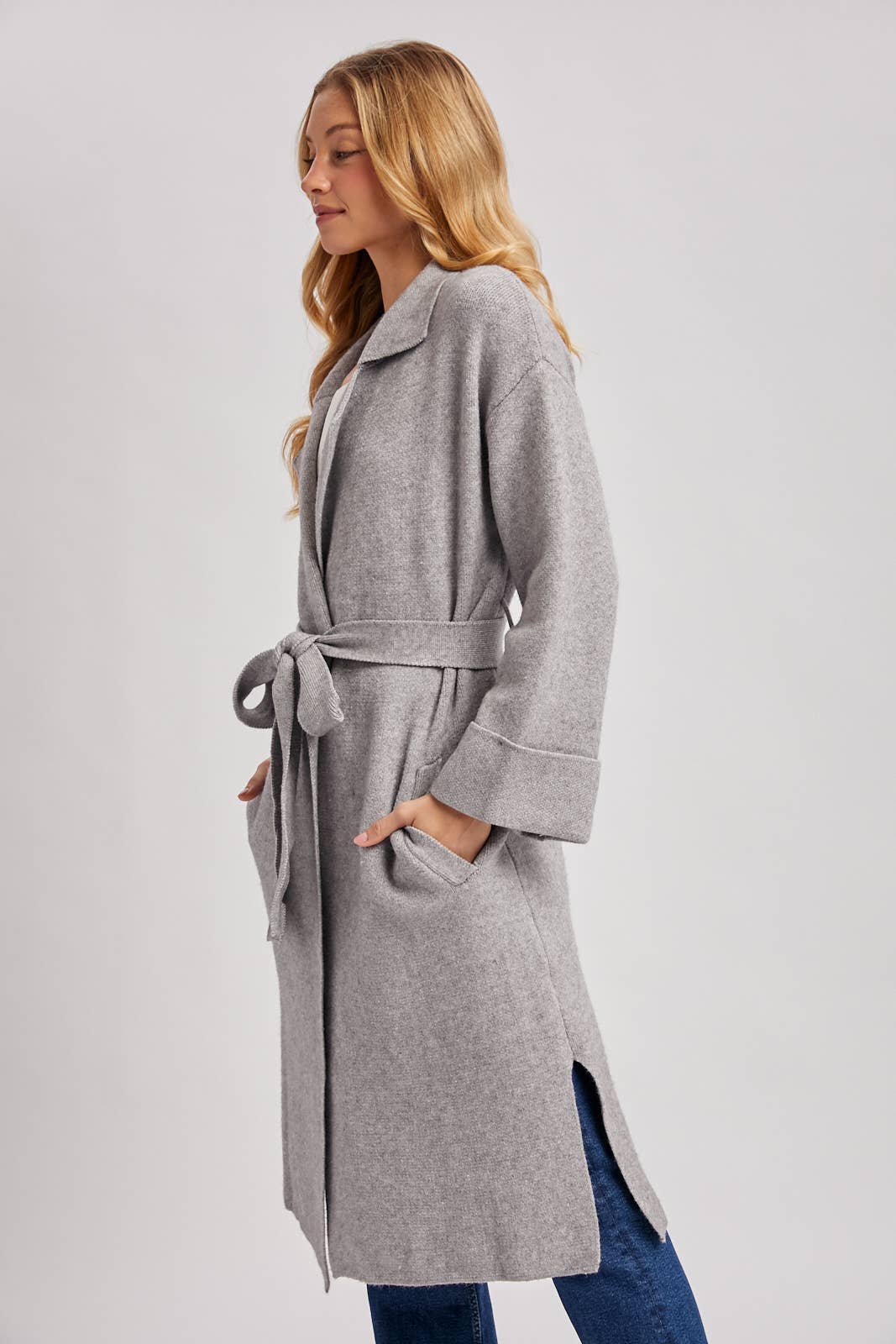 Bluivy - EFFORTLESS KNITTED TRENCH COAT