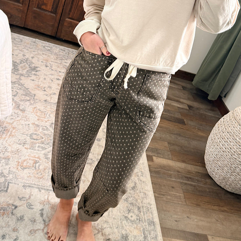 Polka Dot Barrels with Belt