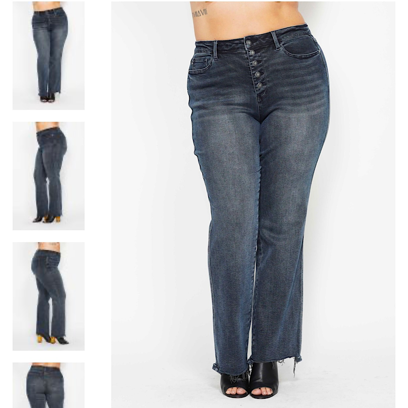 Judy Blue Dark Button Fly Denim
