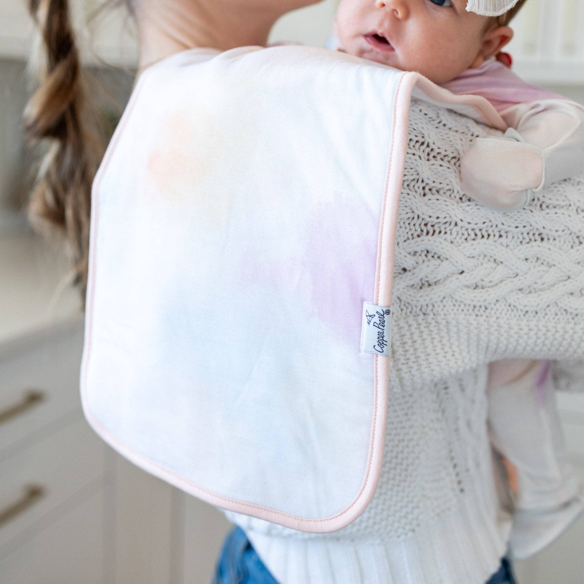 Copper Pearl - 3 Pack Premium Burp Cloths - Flora