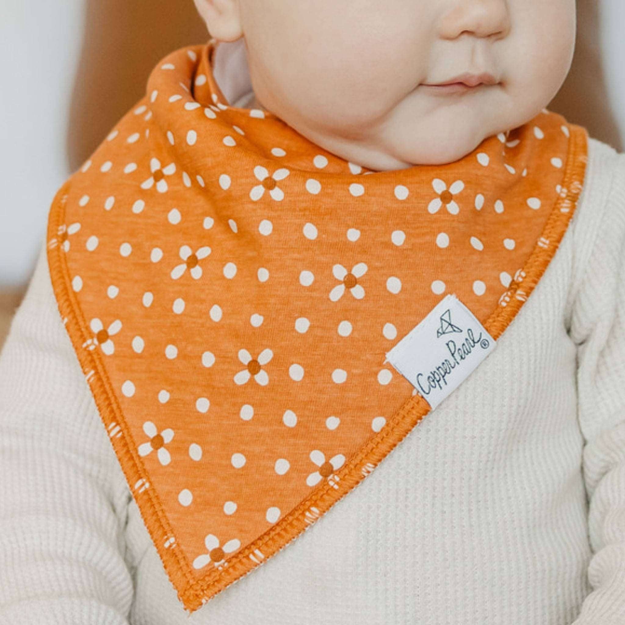 Copper Pearl - 4 Pack Baby Bandana Bibs - Rue
