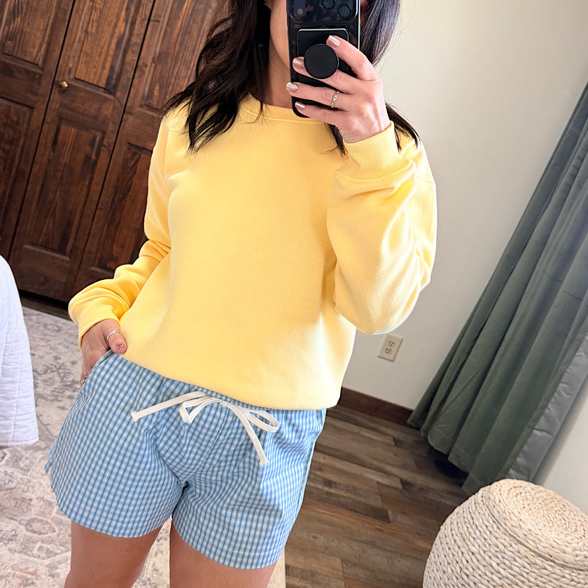 Tie-Front High-Waisted Shorts