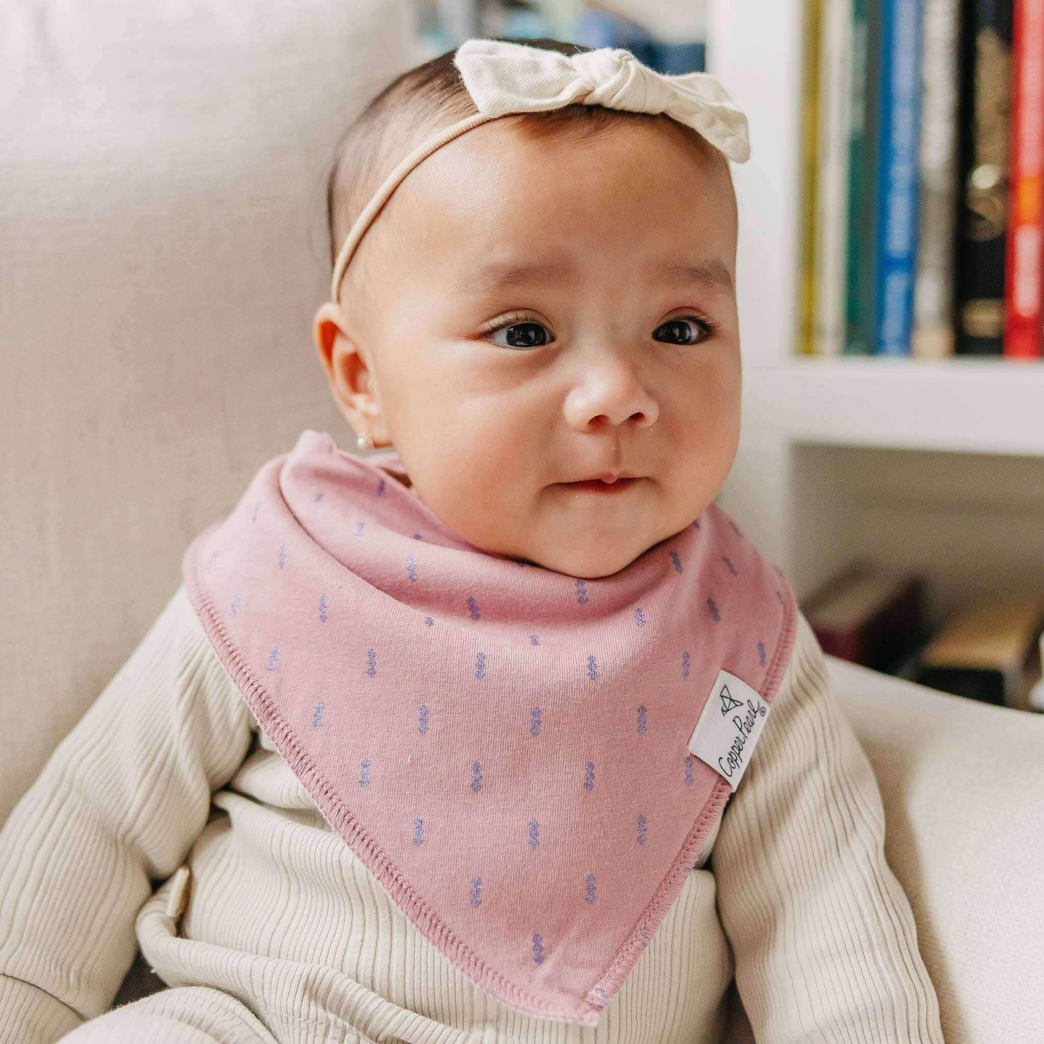 Copper Pearl - 4 Pack Baby Bandana Bibs - Lola