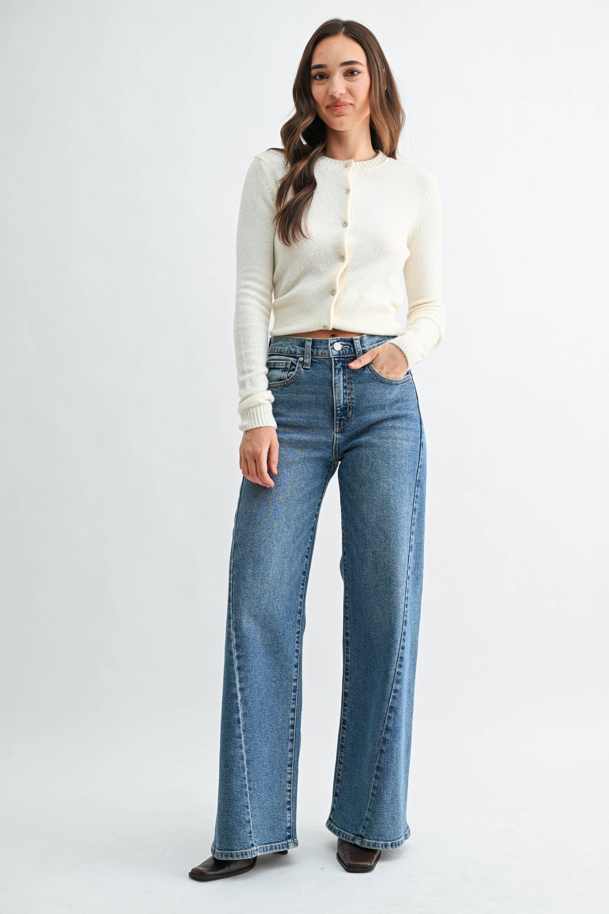 JBD - DP877 - MD - Twisted Seam Wide Leg