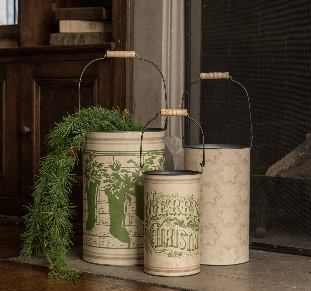 Ragon House - SET/ 3 COZY & BRIGHT METAL BUCKETS