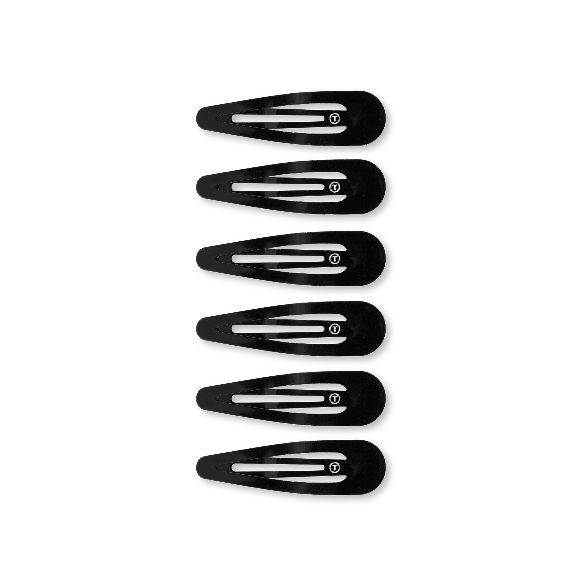 TELETIES - Snap Clip | Jet Black | 6 Count