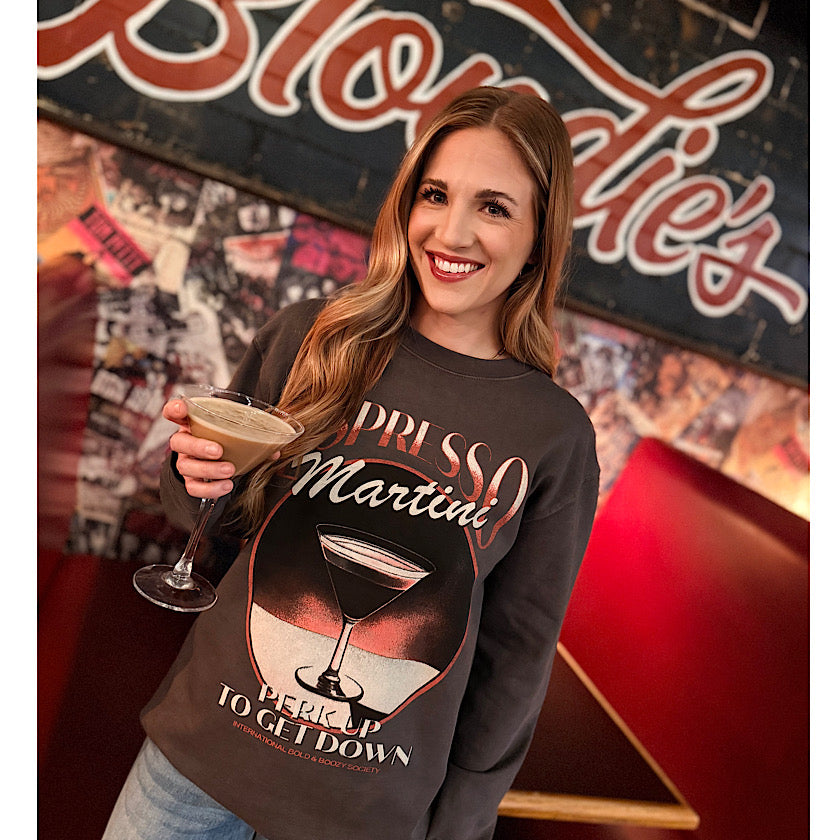 Vintage Black Espresso Martini Crewneck