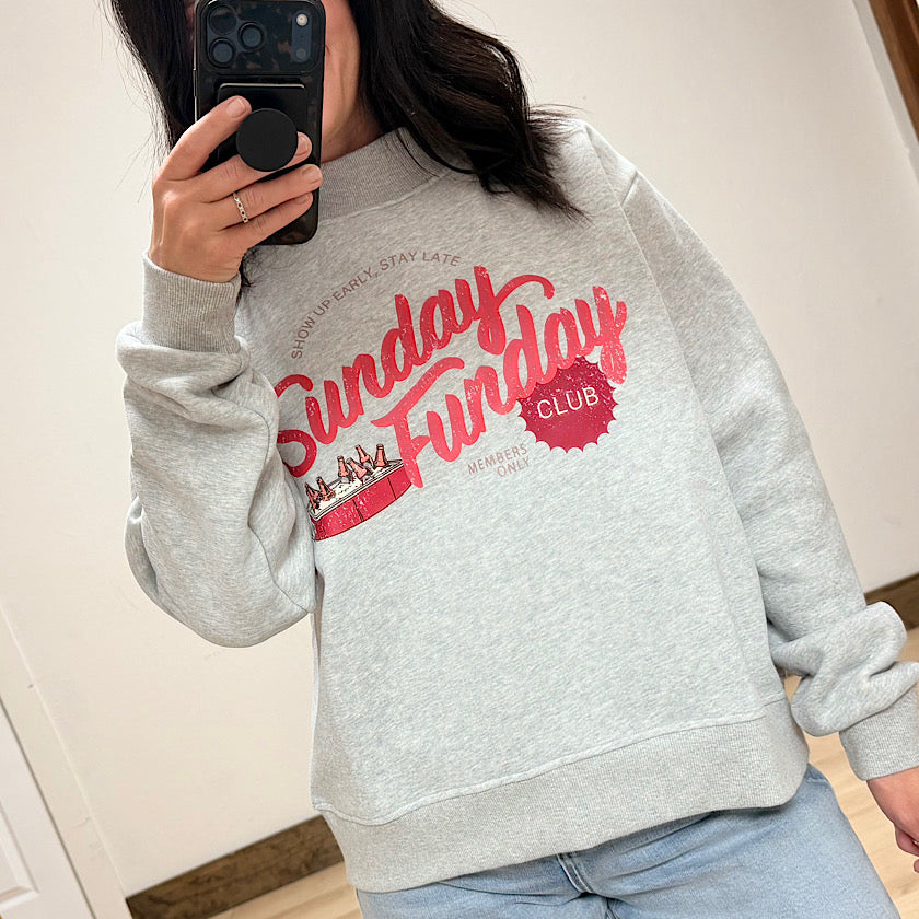 Sunday Funday Club Mock Neck