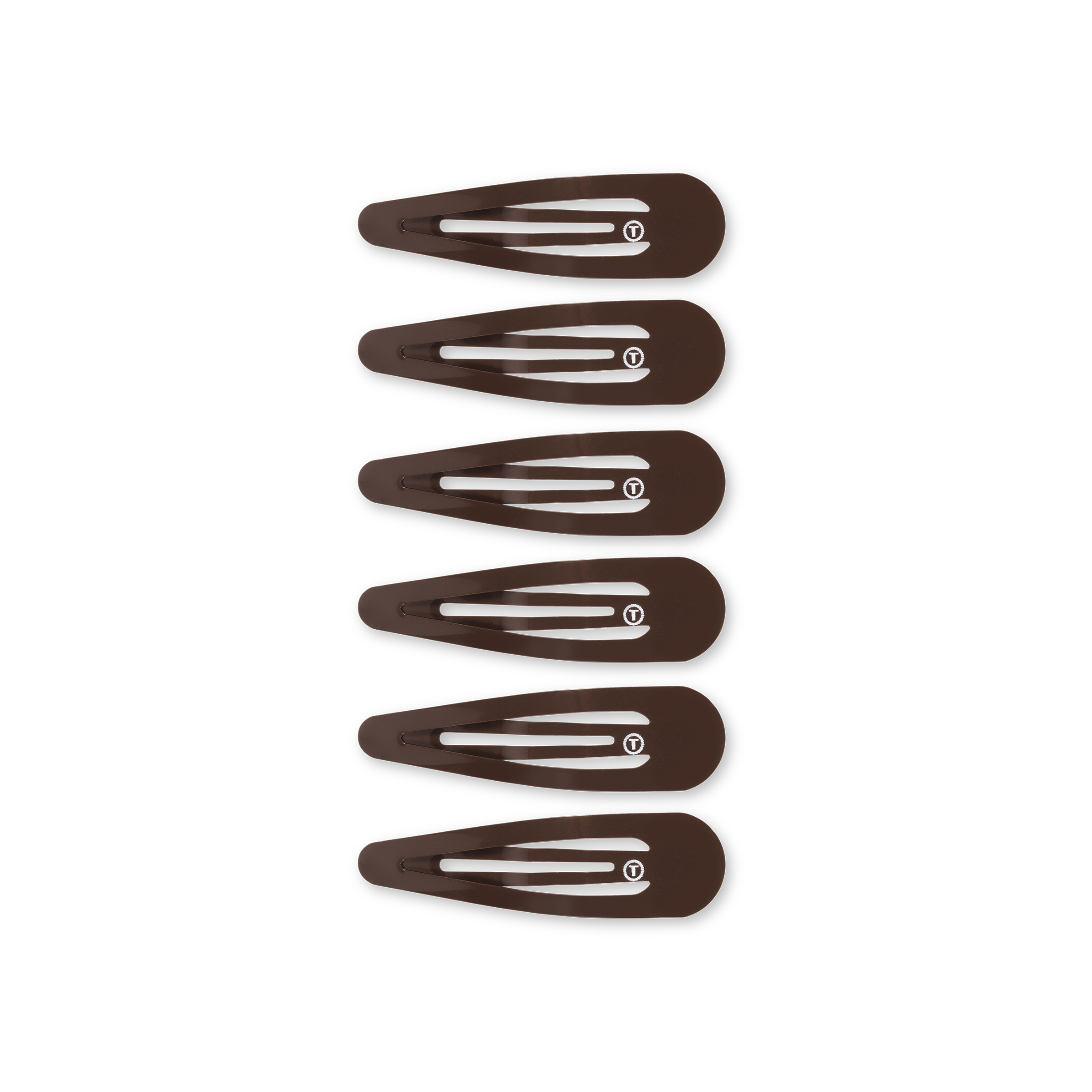 TELETIES - Snap Clip | Brown | 6 Count
