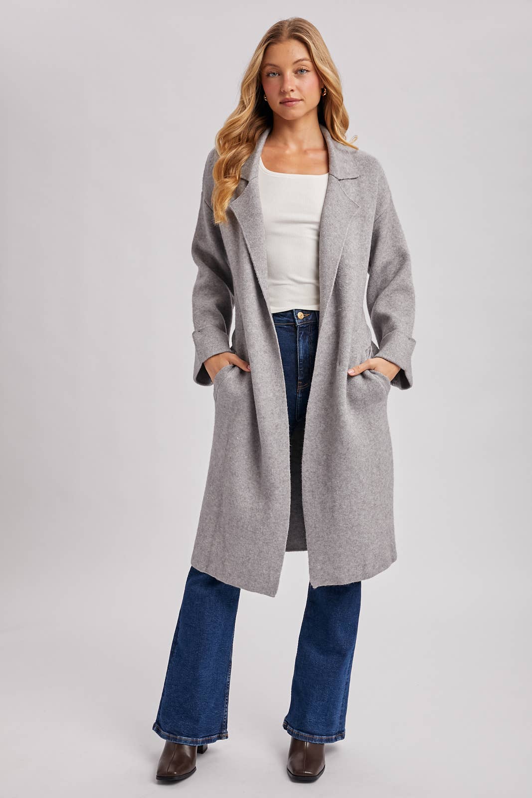 Bluivy - EFFORTLESS KNITTED TRENCH COAT