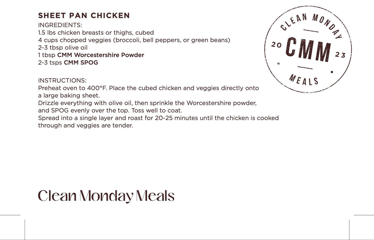 Clean Monday Meals - Clean Worcestershire