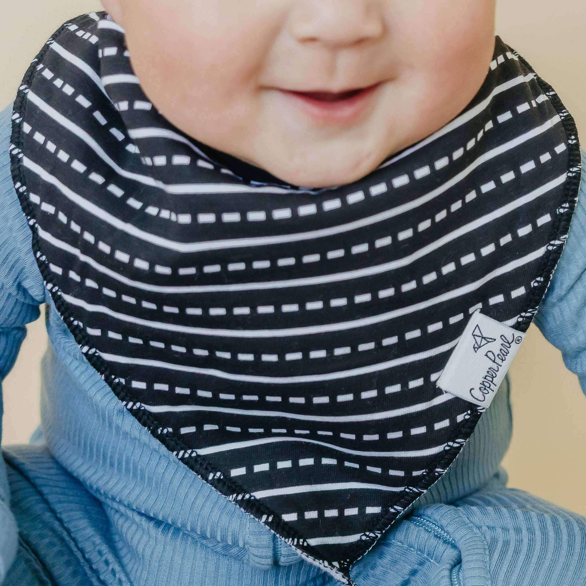 Copper Pearl - 4 Pack Baby Bandana Bibs - Diesel